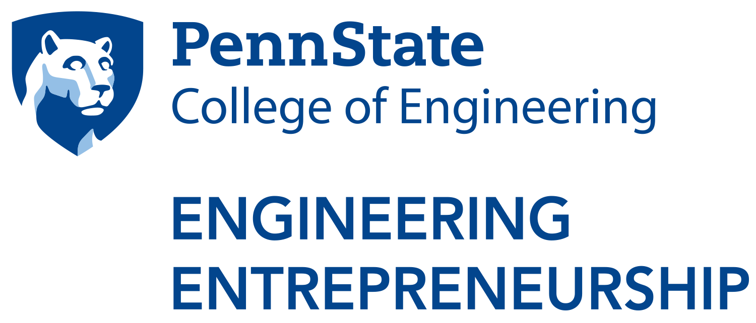 The Penn State College Of Engineering Entrepreneurship logo, a lecture video client.