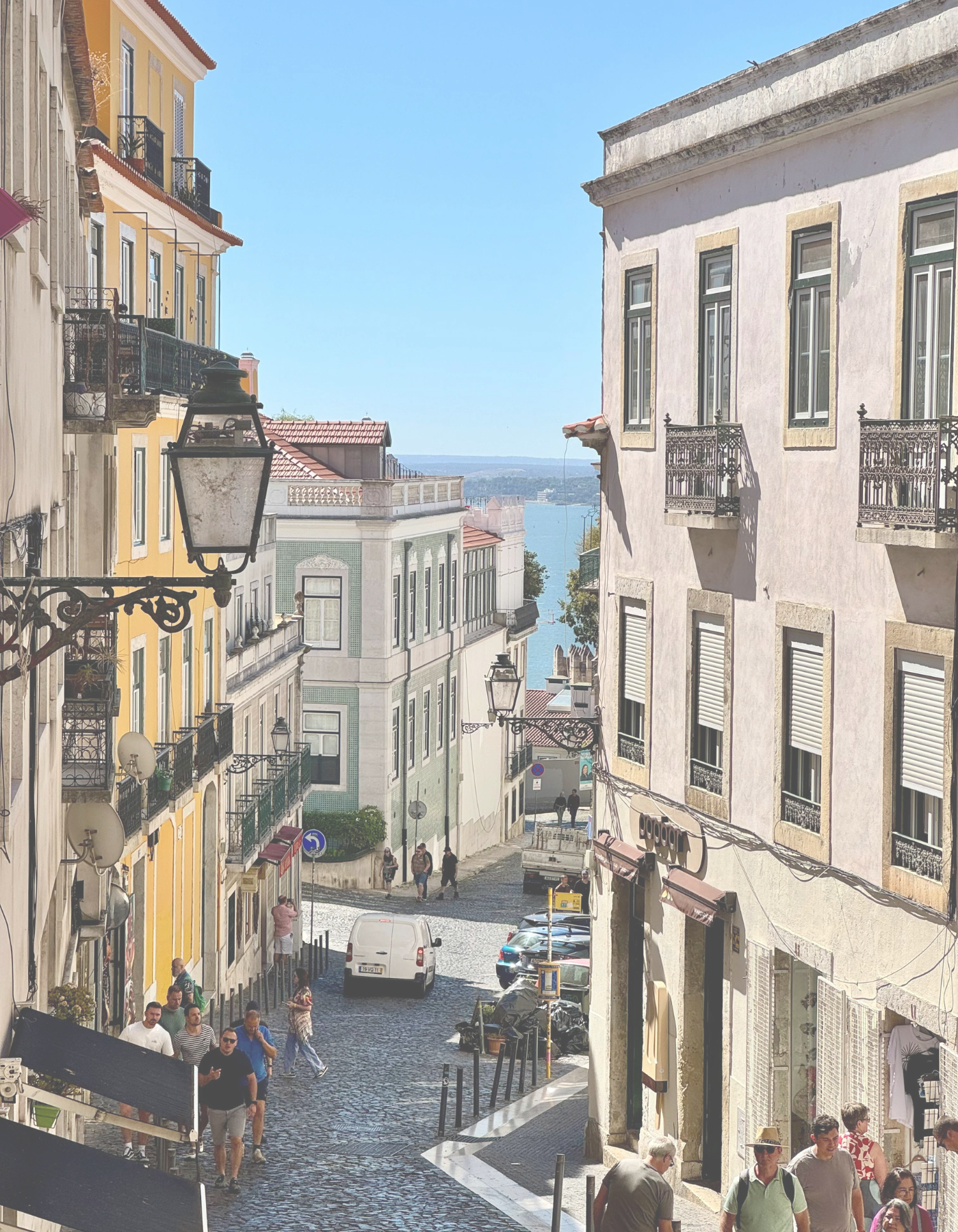 Residential street in Lisbon, Portugal