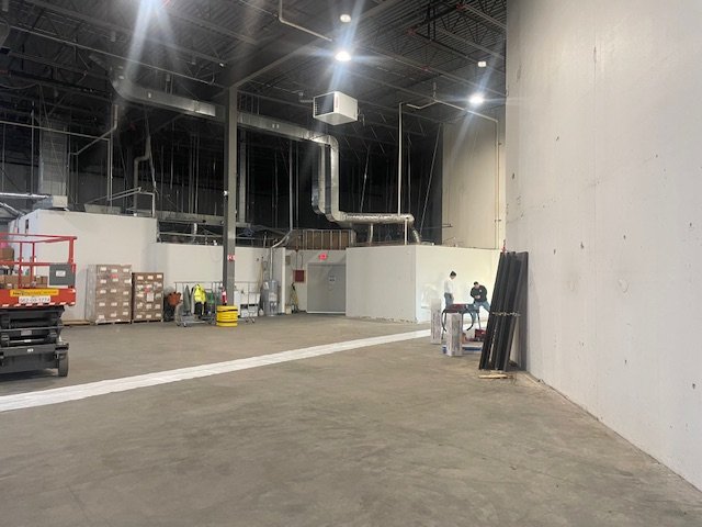 industrial space, unfinished, hvac exposed