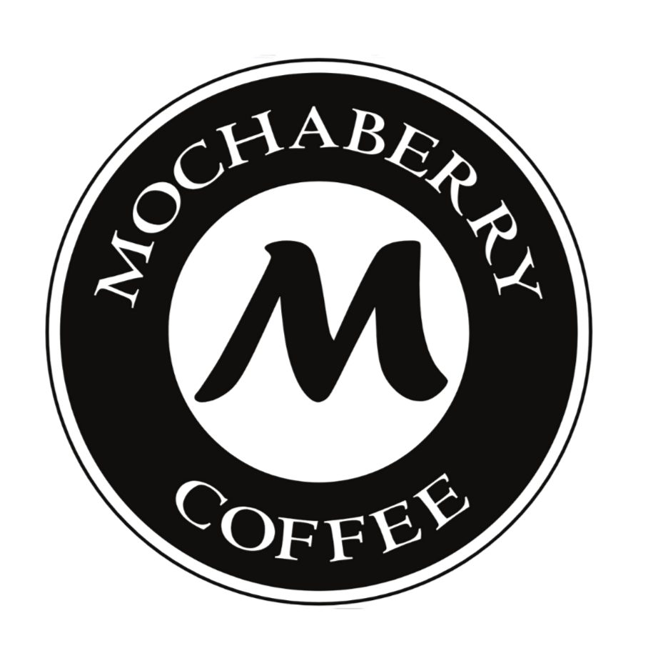A circular logo with the words 'Anochaberly Coffee' surrounding a stylized letter 'M' in the center.