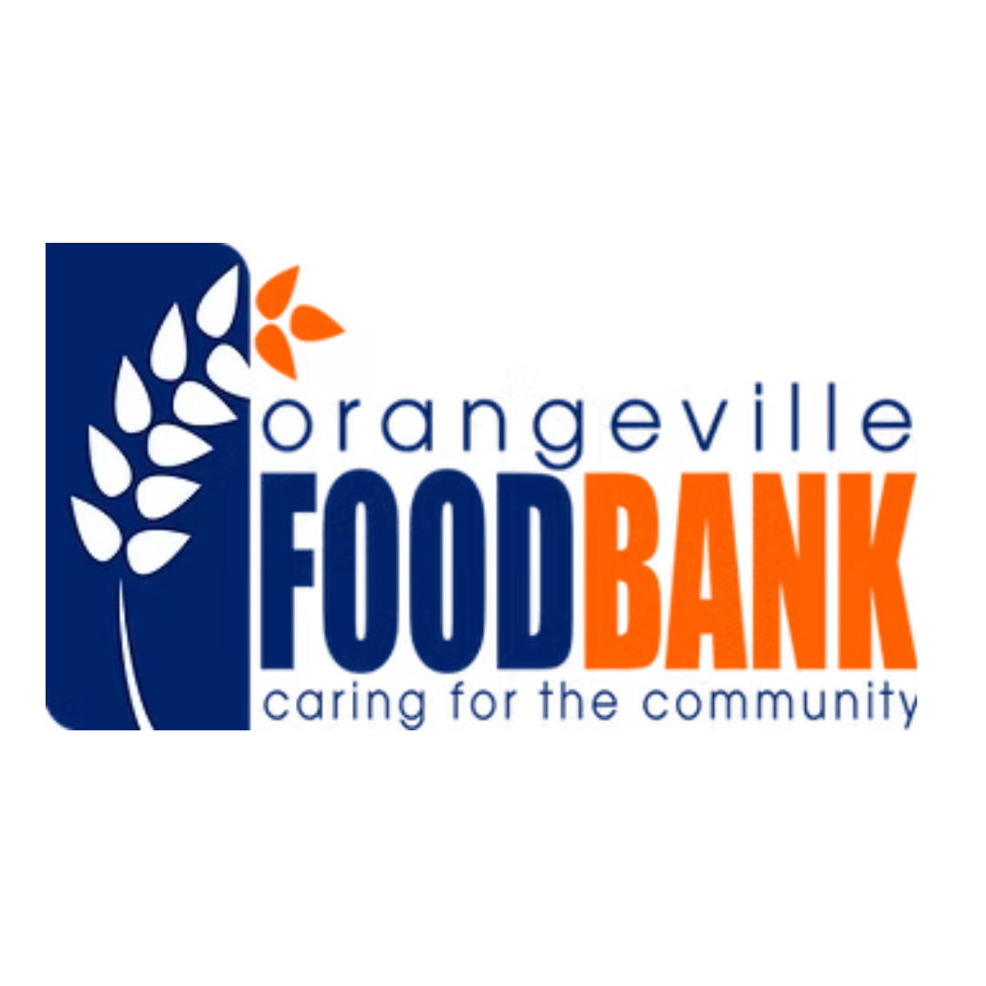 Logo of the National Food Bank with a stylized wheat symbol and the text "NATIONAL FOOD BANK helping to feed the community" in blue, orange, and white colors.