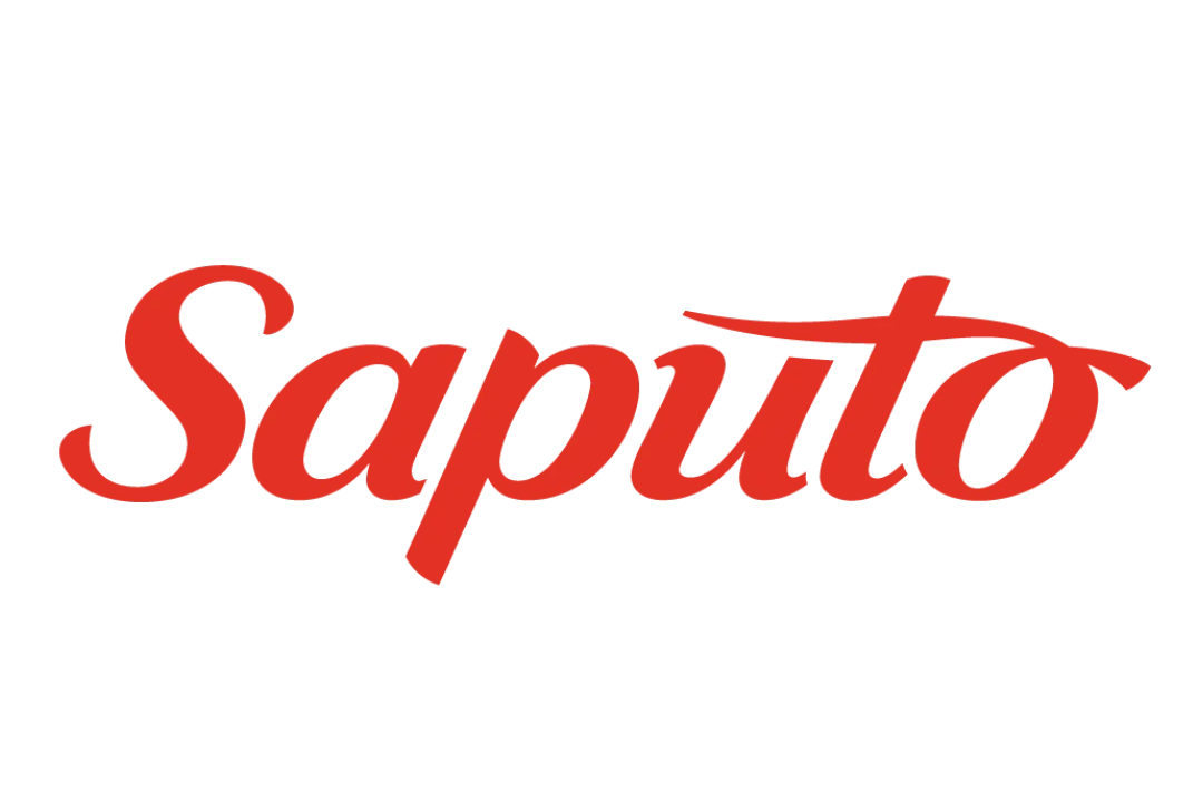 Bold red cursive text spelling 'Saputo' on a white background.