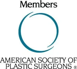 Logo for the American Society of Plastic Surgeons featuring a stylized circular design