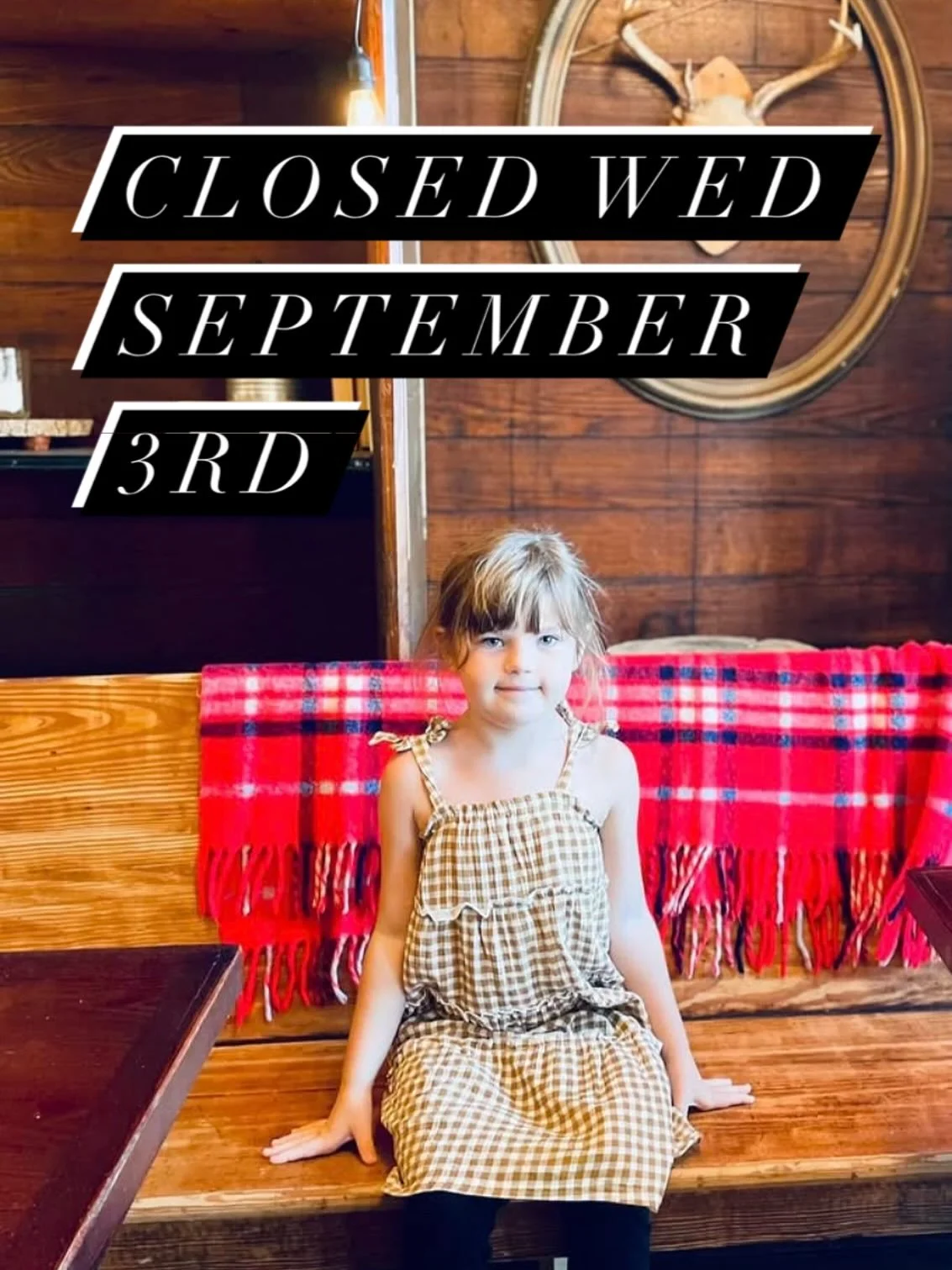 Hey friends! I wanted to let you know that the cafe will be closed tomorrow (Wednesday, 9/3). I&rsquo;m making this last-minute decision so I can spend some quality time at home with my girls&mdash;tomorrow is Grace&rsquo;s last full day of summer be