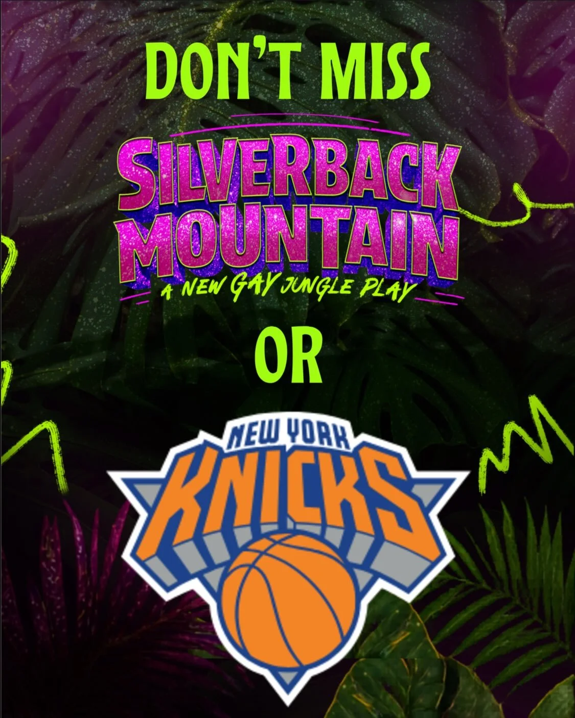 Saturday, June 13th&rsquo;s evening performance has been moved to 7 PM, so you can catch the show and the Knicks game! Get your tickets now 🏀💅🏻

June is Pride, KNICKS IN FIVE!!! 

#lgbtpride #knicksnation #nyctheatre