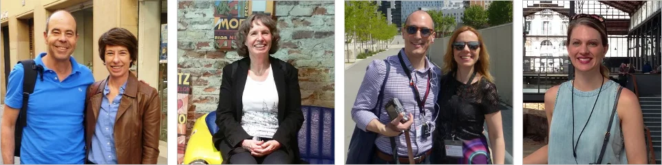 Past AIA UK Chapter Presidents - Lester Korsilius FAIA (with Heather Korsilius); Lorraine King AIA; Robert Rhodes AIA (with Maria Jose); and Liz Waters AIA - attend the Barcelona Conference