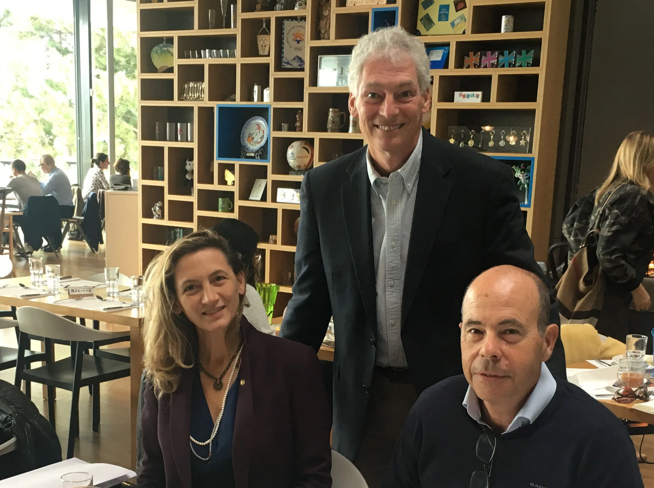 L to R: Christine Bruckner, FAIA, Past President International Region, Michael Lischer, FAIA, Lester Korzilius, FAIA