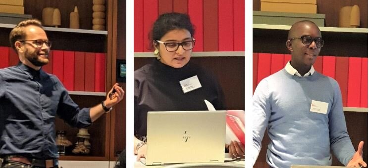 ON THE NIGHT / A trio of talks - Bertie van Wyk informs on workplace design; past Chapter President Amrita Raja AIA summaries the past year and oversees the business meeting; new Chapter President Chris Musangi AIA looks to the future.