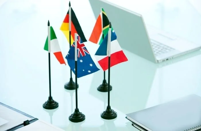 Image of flags from different countries around the world