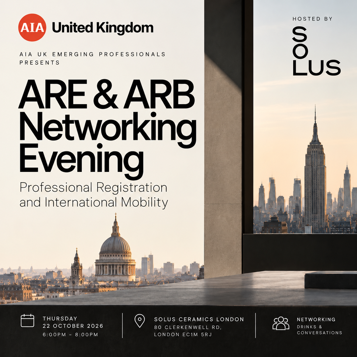 AIA UK ARE &amp; ARB Networking Evening - Thursday 22 October