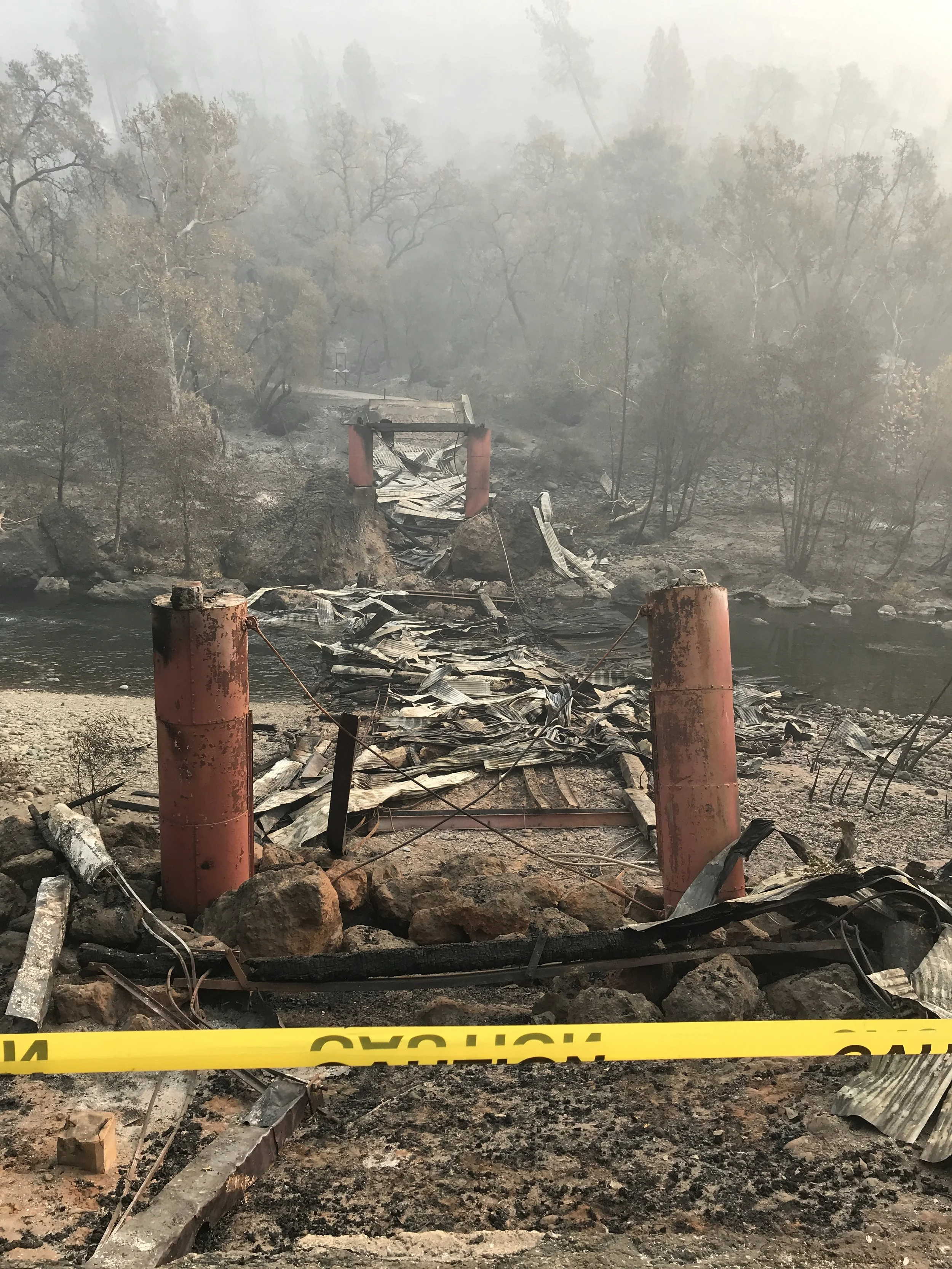 Honey Run Covered Bridge Burned in Paradise