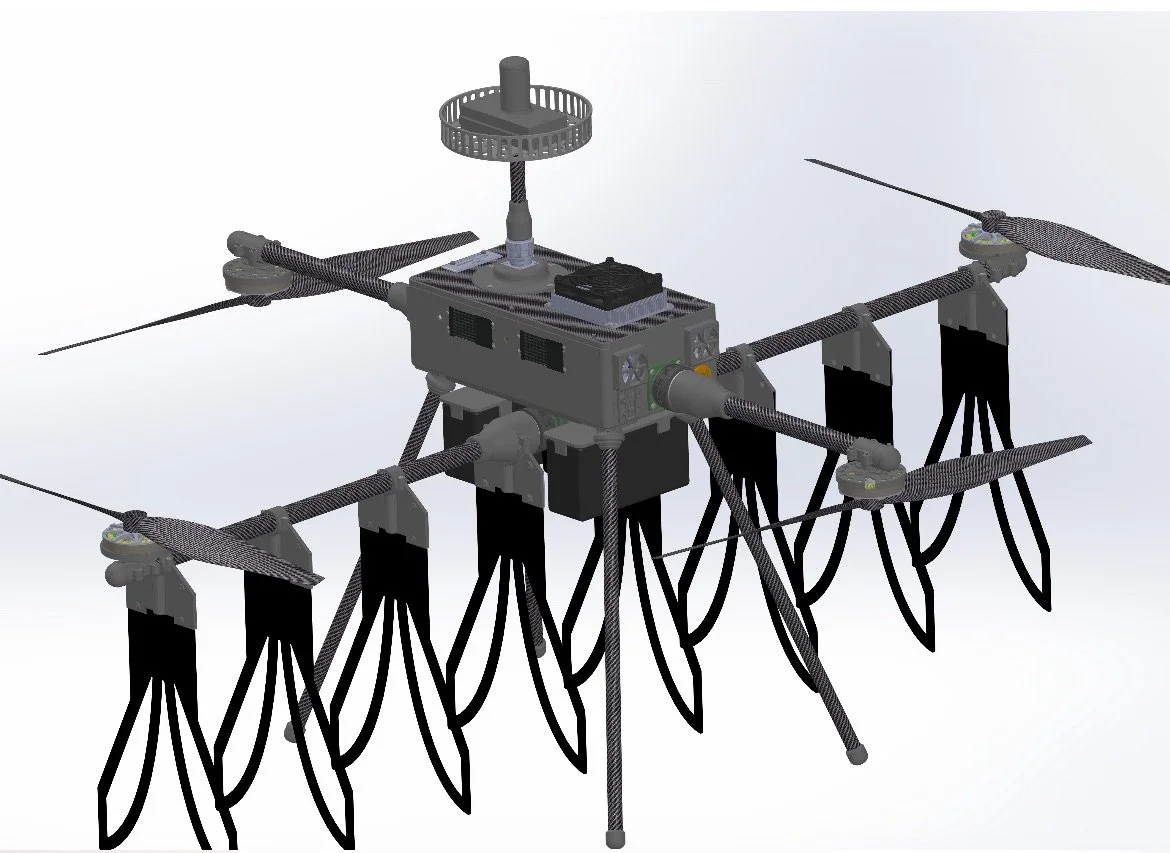 I was responsible for mechanical design and   CAD of this drone