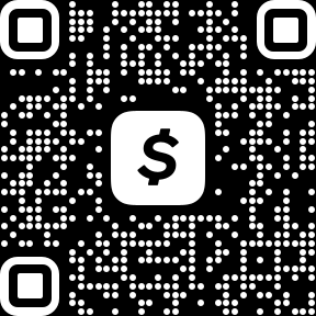 A QR code with a dollar sign icon in the center.