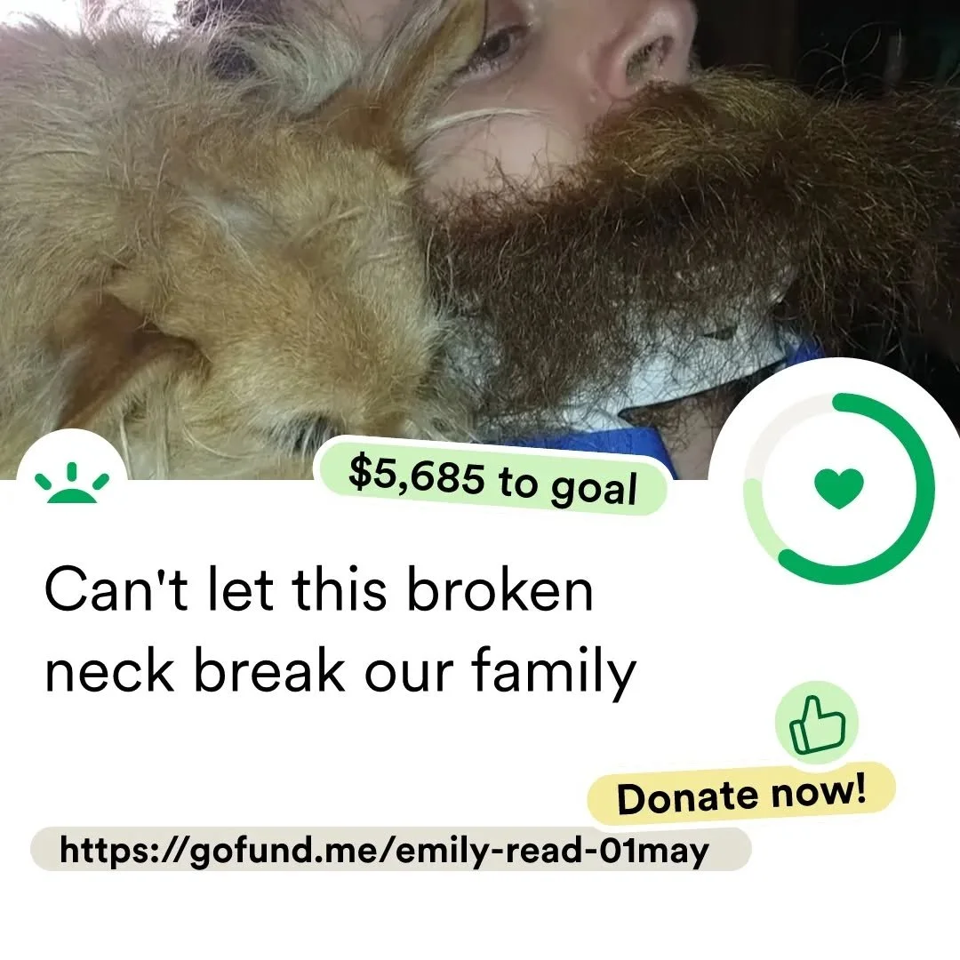 hey guys still waiting on disability, bills are coming up. I'm only able to work 1 day a week. 
small bits can build ip fast, I appreciate everyone that has helped and continues to help. love you all.

Link to fundraiser in bio.

https://gofund.me/12