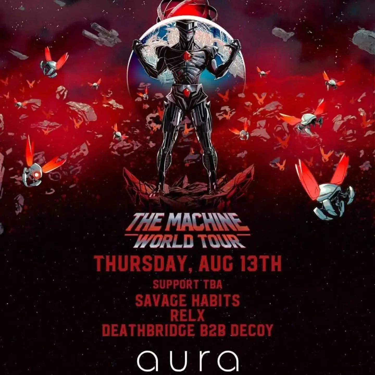 @riotmusic will be throwing down TOMORROW
@aurakansascity 
Support from @djsavagehabits, @dj_relx, and @deathbridgekc b2b @decoy.wav 

I've also got @neonova.visuals on the big screen 

Early show 9:00 pm doors
Early arrival is advised!