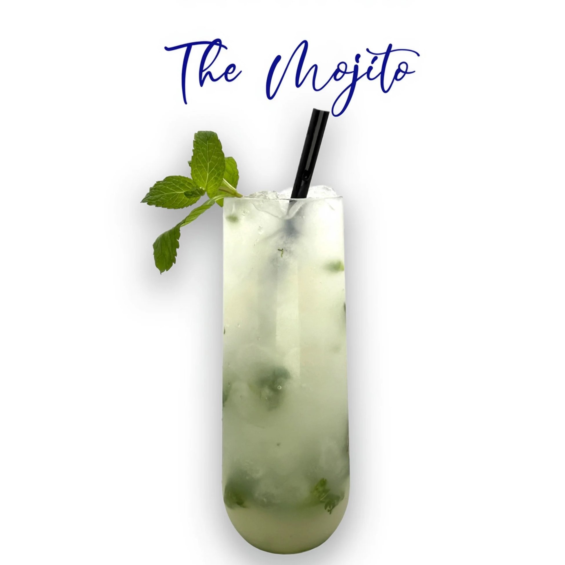 The classic mojito is made with fresh mint, lime juice, simple syrup, club soda, and your favorite light rum. 