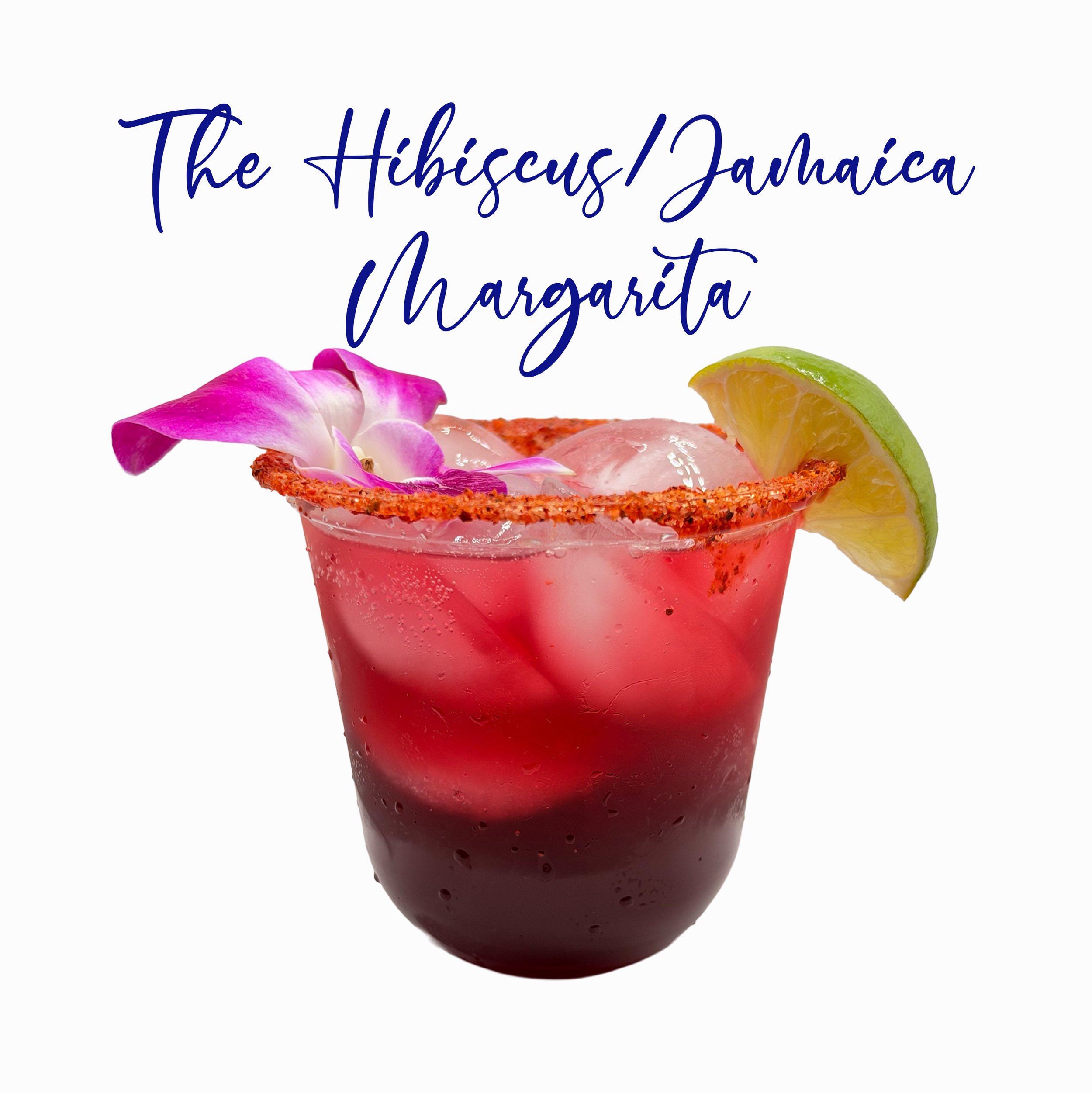 The hibiscus/jamaica margarita is a fresh take on a classic recipe. It's made with fresh lime juice, triple sec, house made hibiscus flavored syrup, and your favorite tequila.