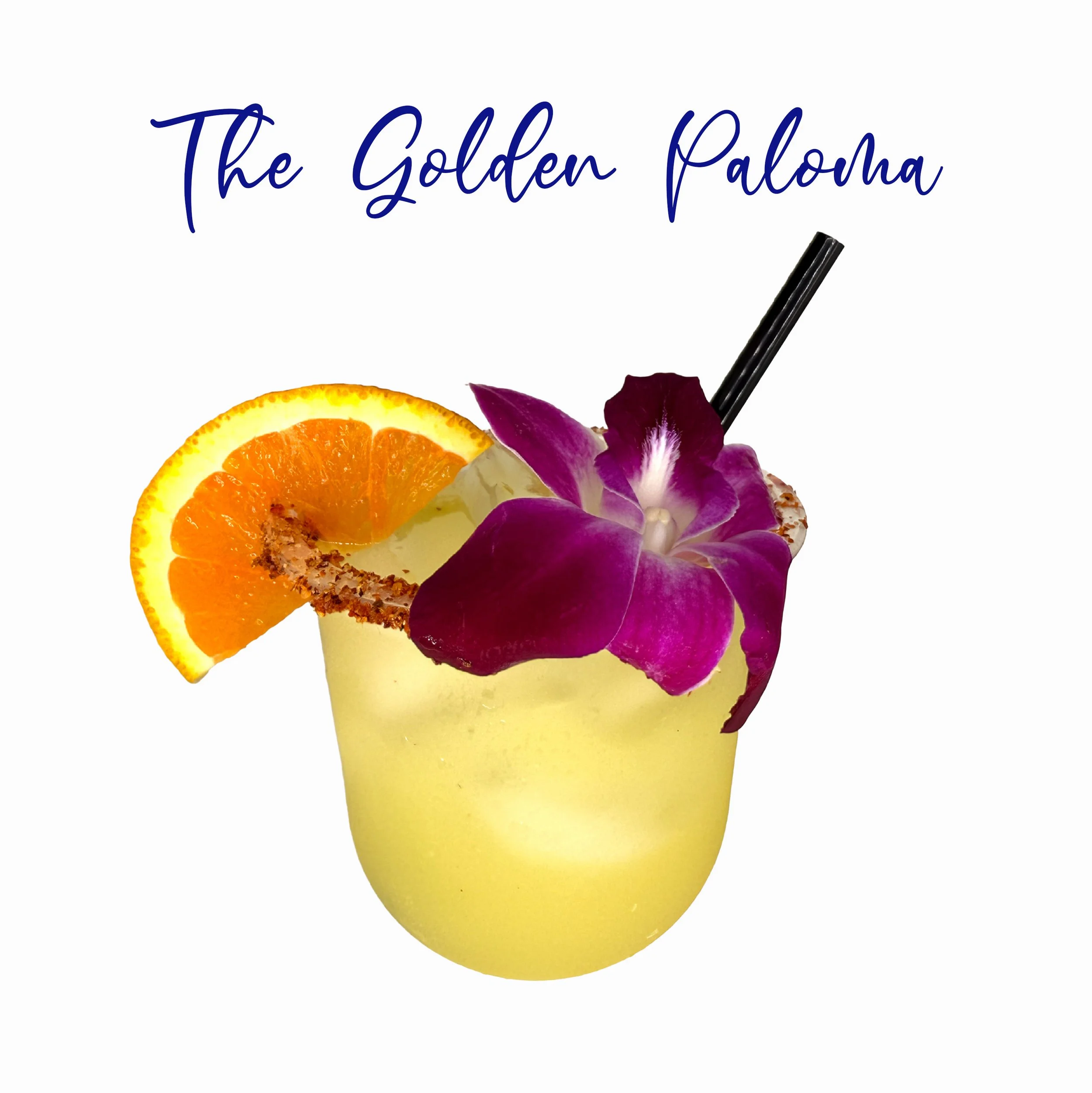 The golden paloma is our most popular drink made with triple sec, fresh lime juice, simple syrup, orange juice, squirt, and your favorite tequila.
