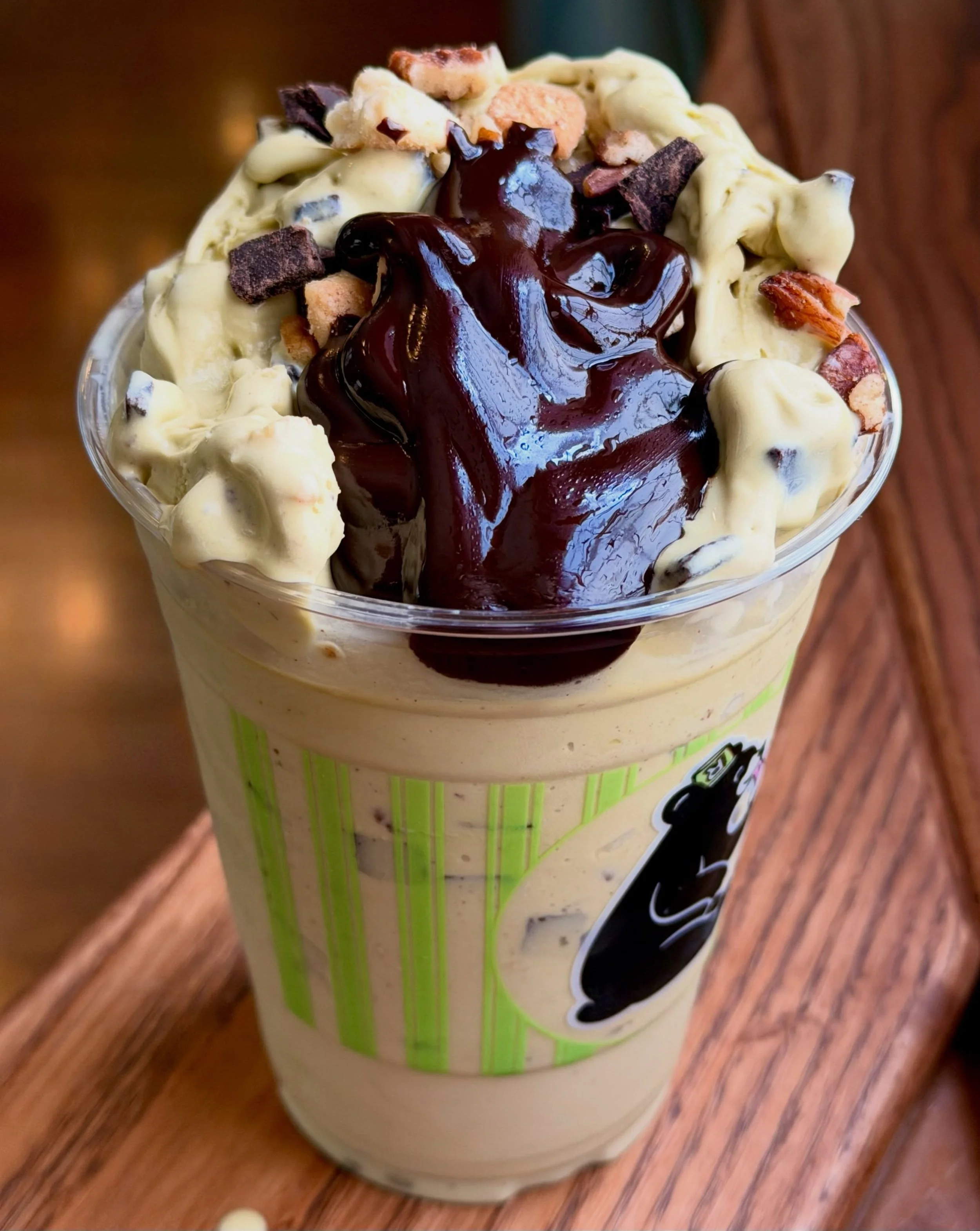 One of most requested flavors ever today! Pistachio!!

Get it on its own or in what we&rsquo;re calling a Dumaine Chocolate Spinner: Pistachio Custard, Chocolate Chips, Shortbread, and Pecans with @coopshotfudge on top!!

Made with real pistachio but