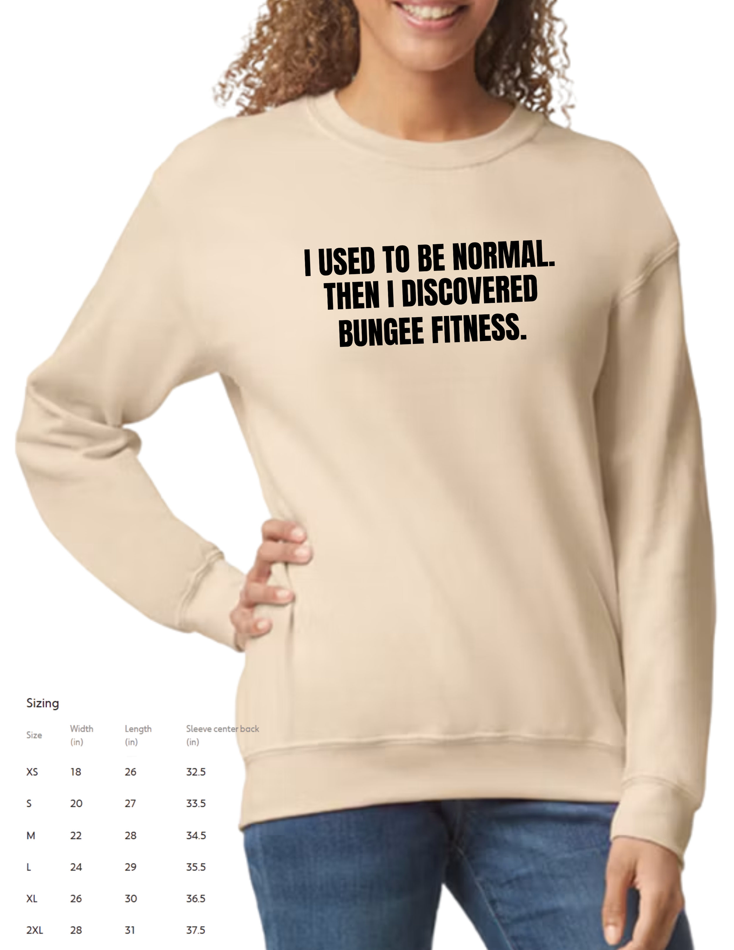 I used to be normal - Sand Crewneck Sweatshirt