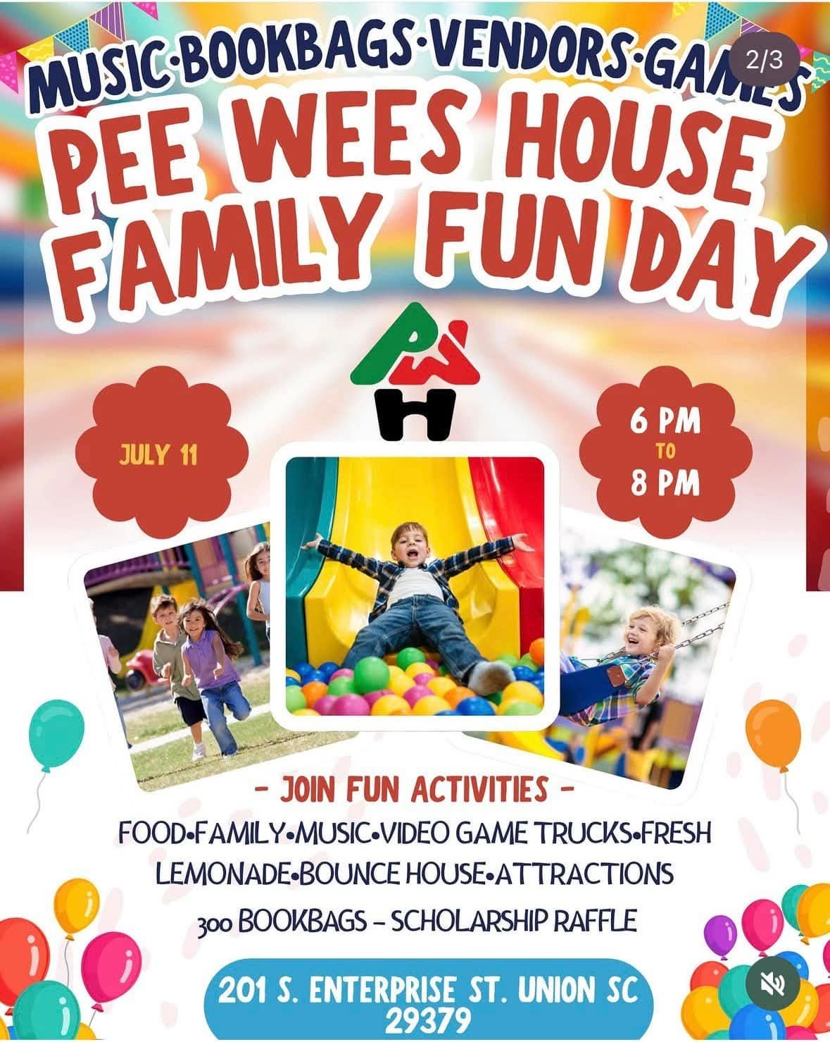 Pee Wees House Family Fun Day
