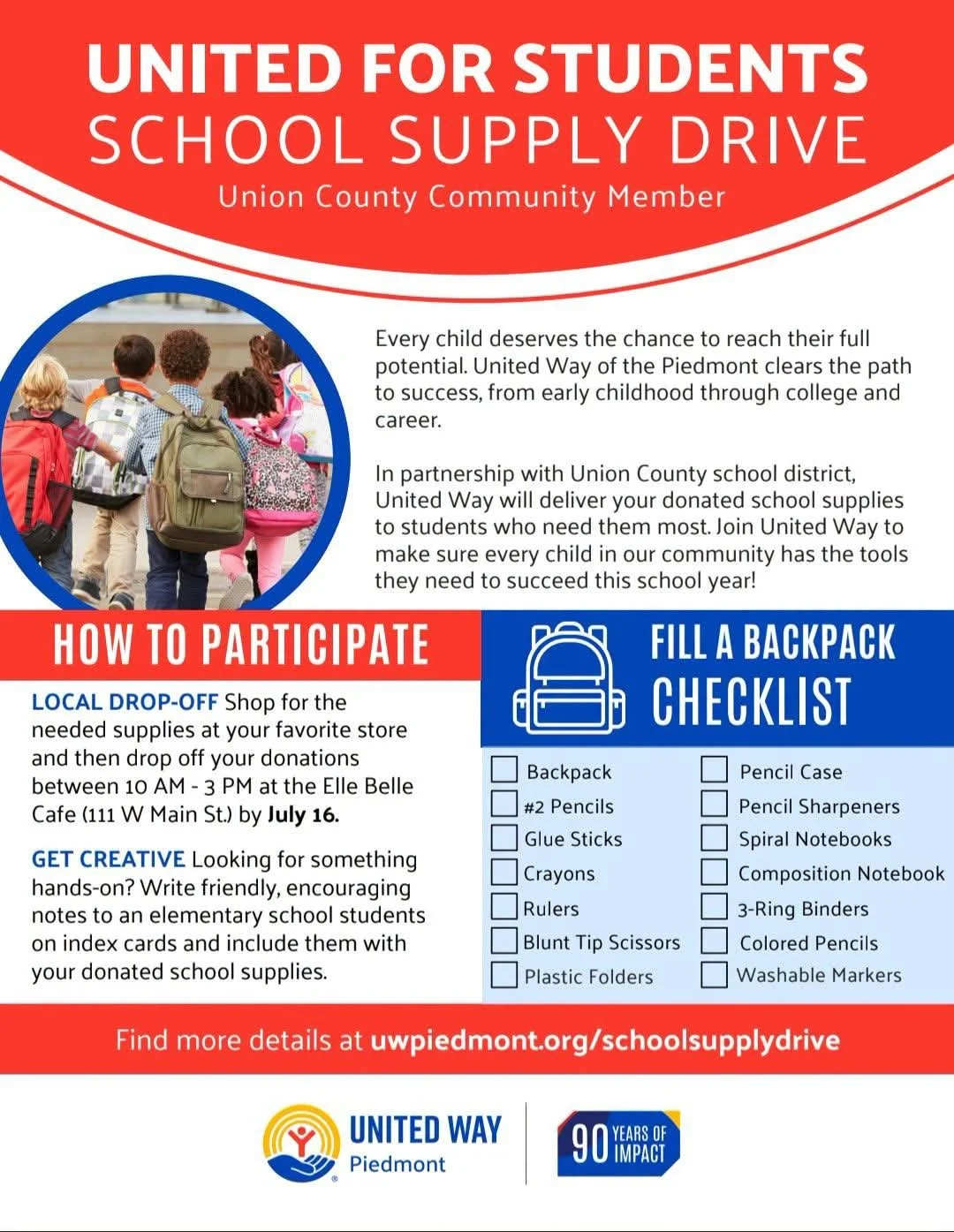 United For Students School Supply Drive
