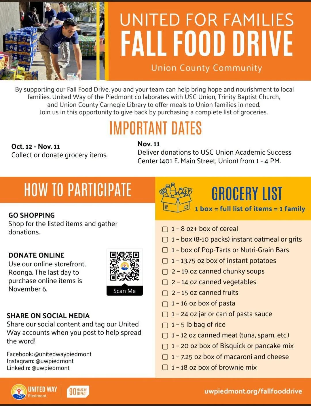 United for Families Fall Food Drive