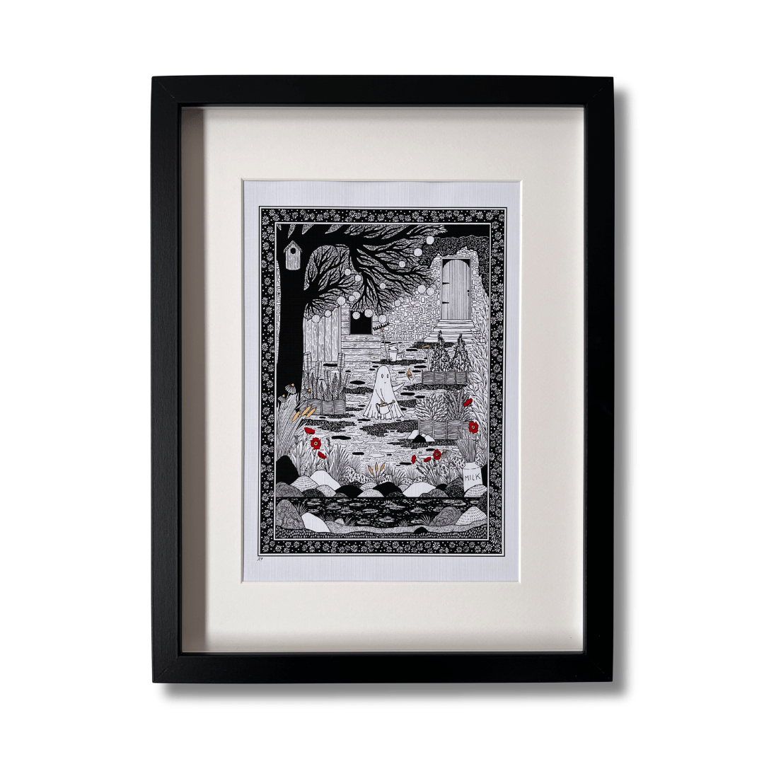 Ghost Art, Whimsy Gothic Print