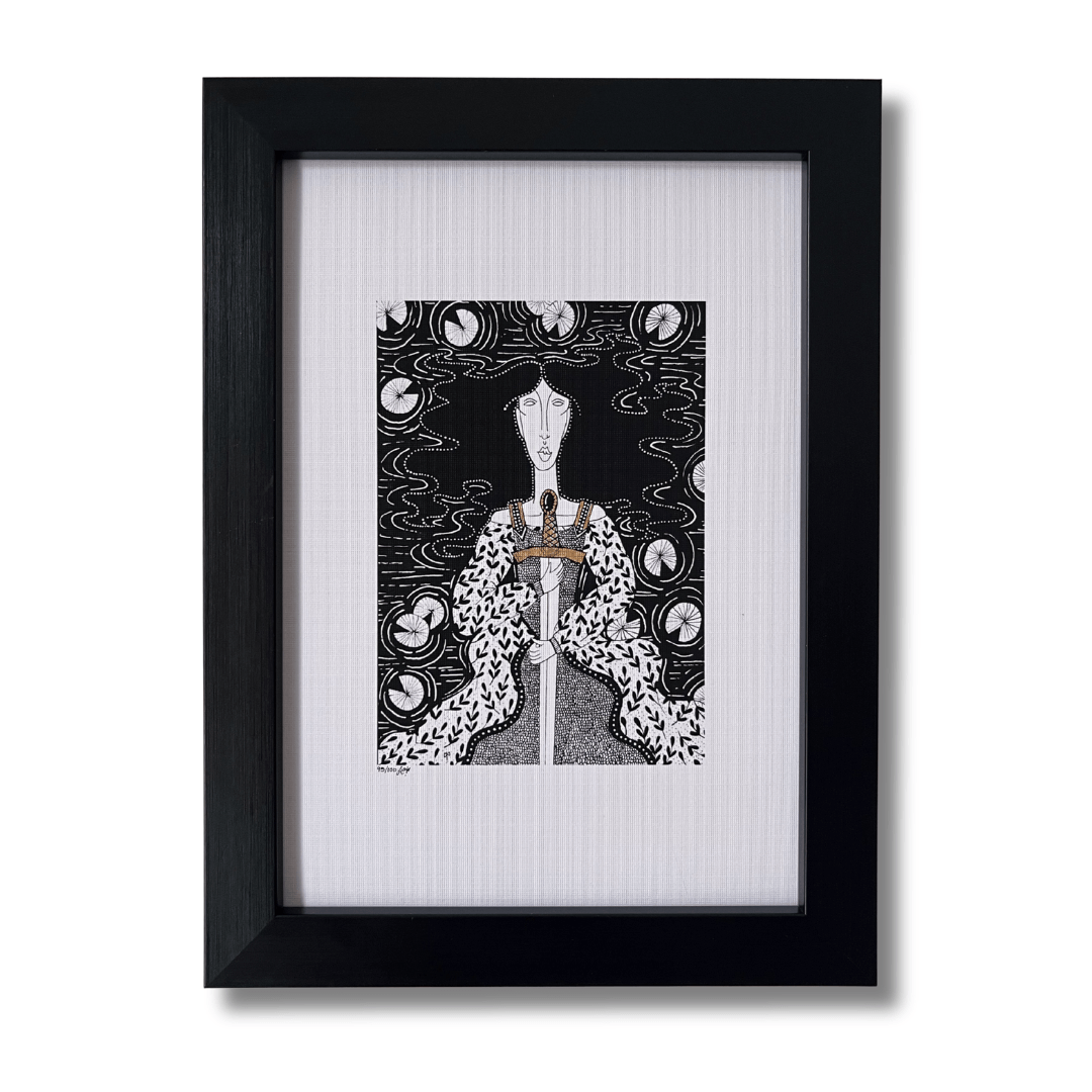 Lady of the Lake, Medieval Art Print