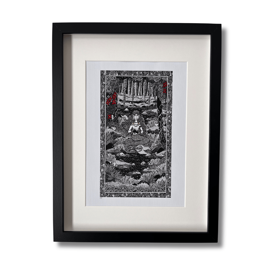 Mermaid Lagoon, Fantasy Art A4 Print