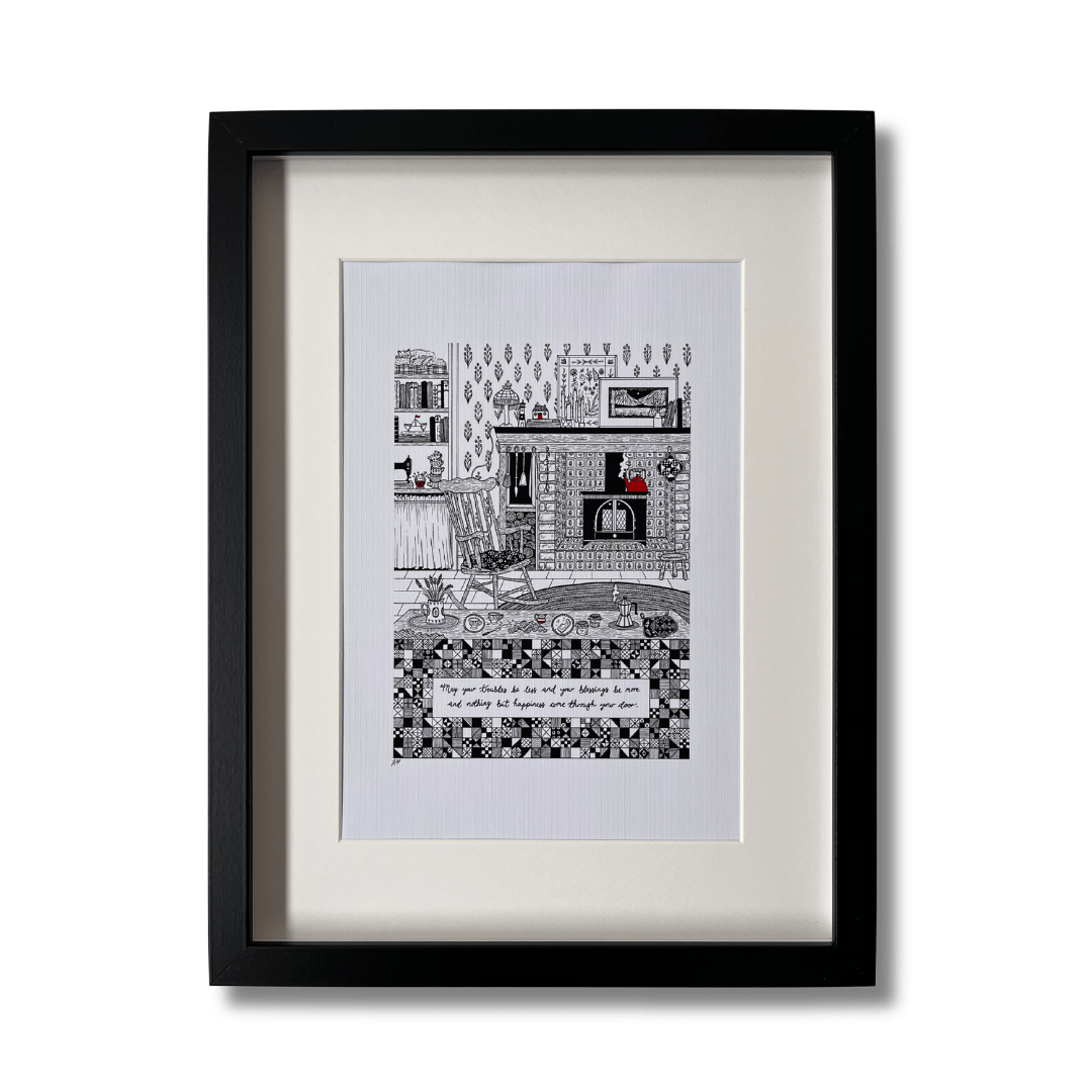 Cottagecore, Irish Blessing Cosy Art Print