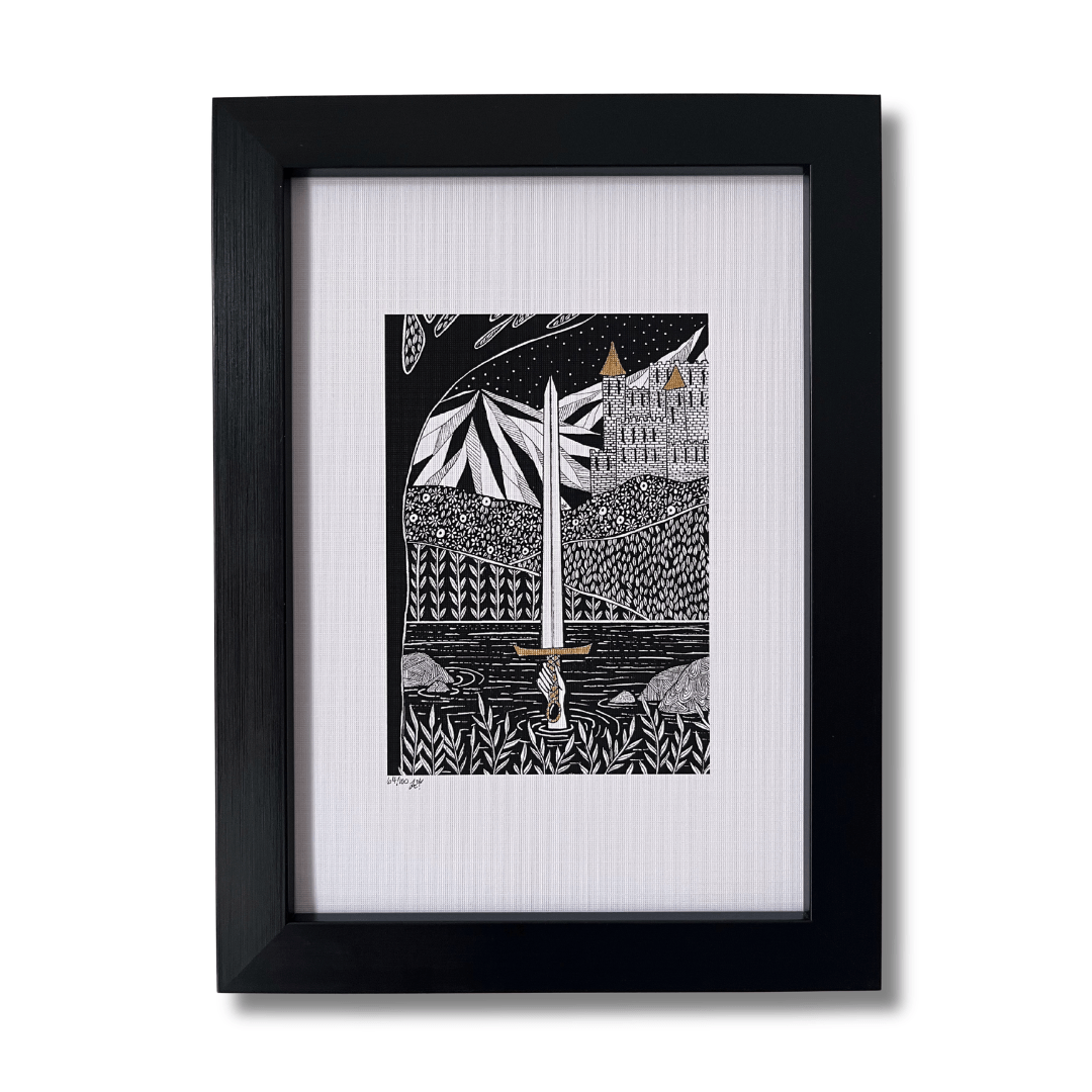 Excalibur, King Arthur Art Print