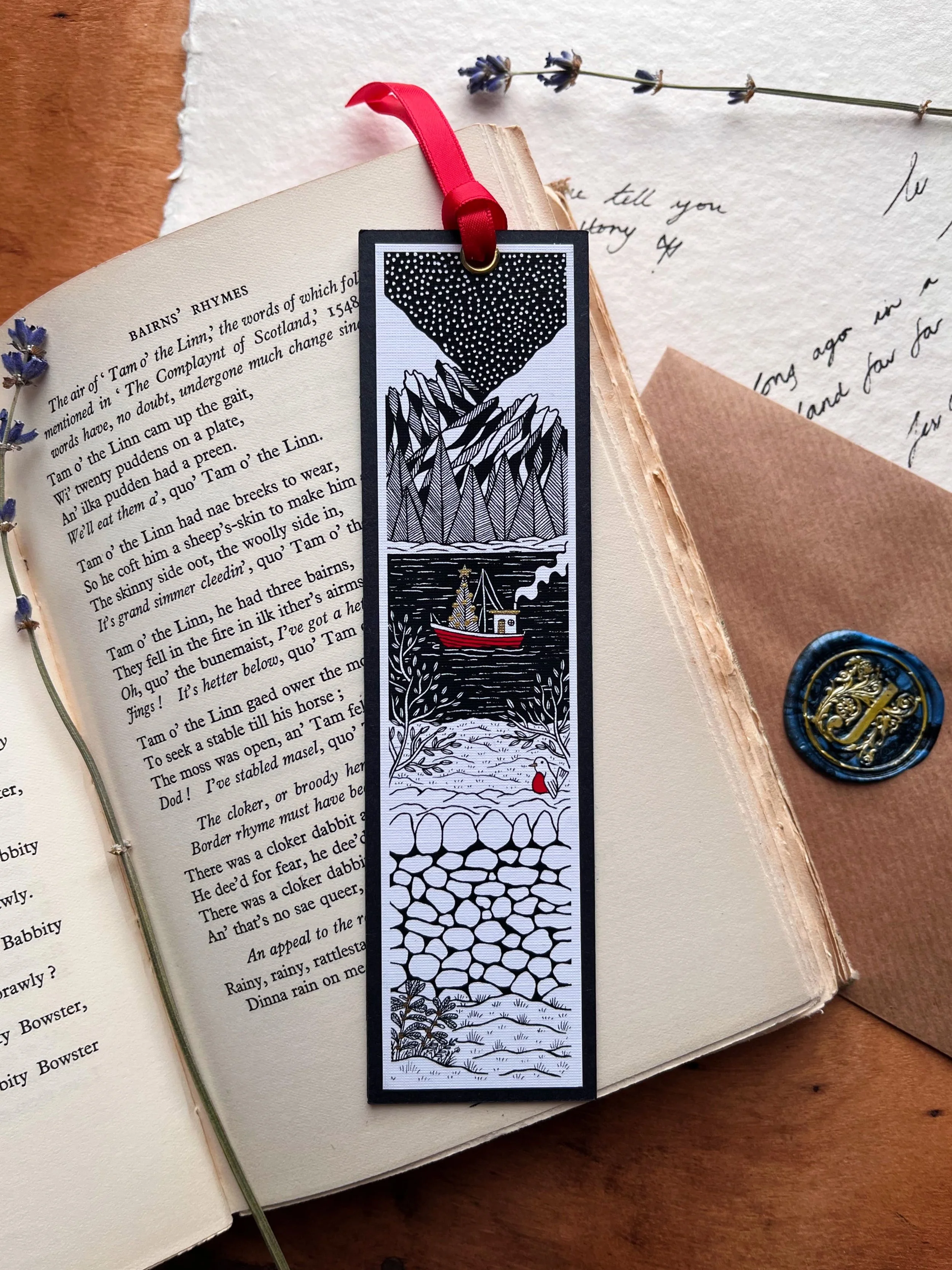 Christmas Bookmark, Stocking Filler - Jessica Donnelly Art.jpeg