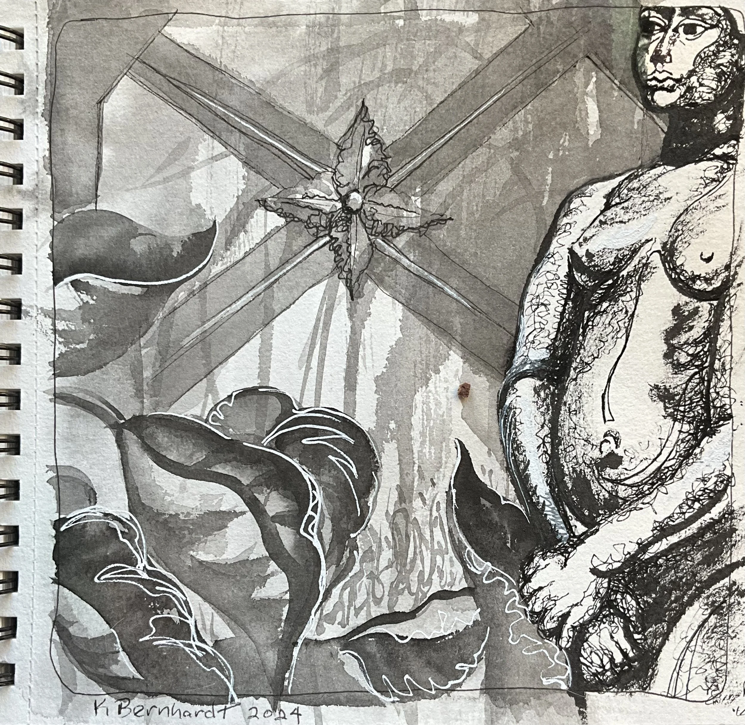 A small ink and wash drawing I did in 2025.