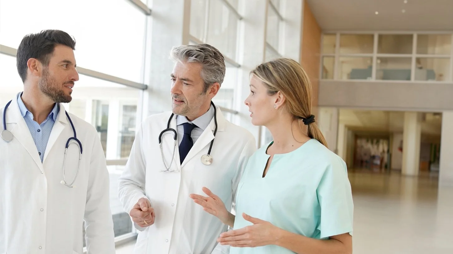 health professionals in a hospital