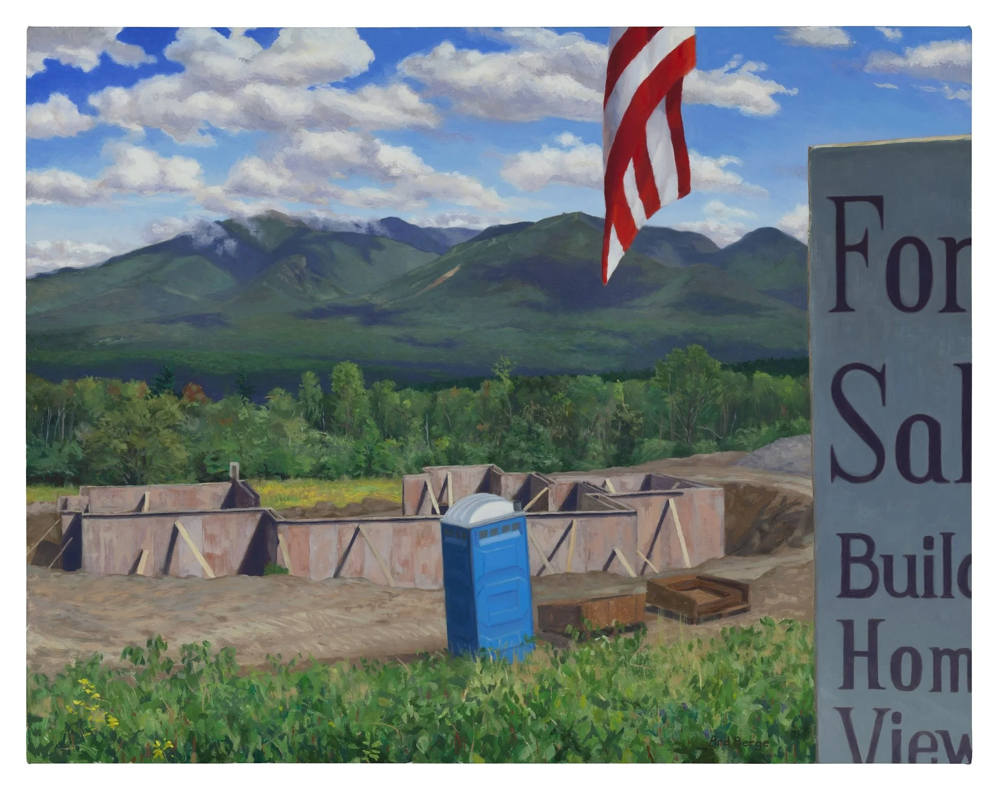 “The Blue Room”, August 2015, oil on linen, 28”h x 36”w.