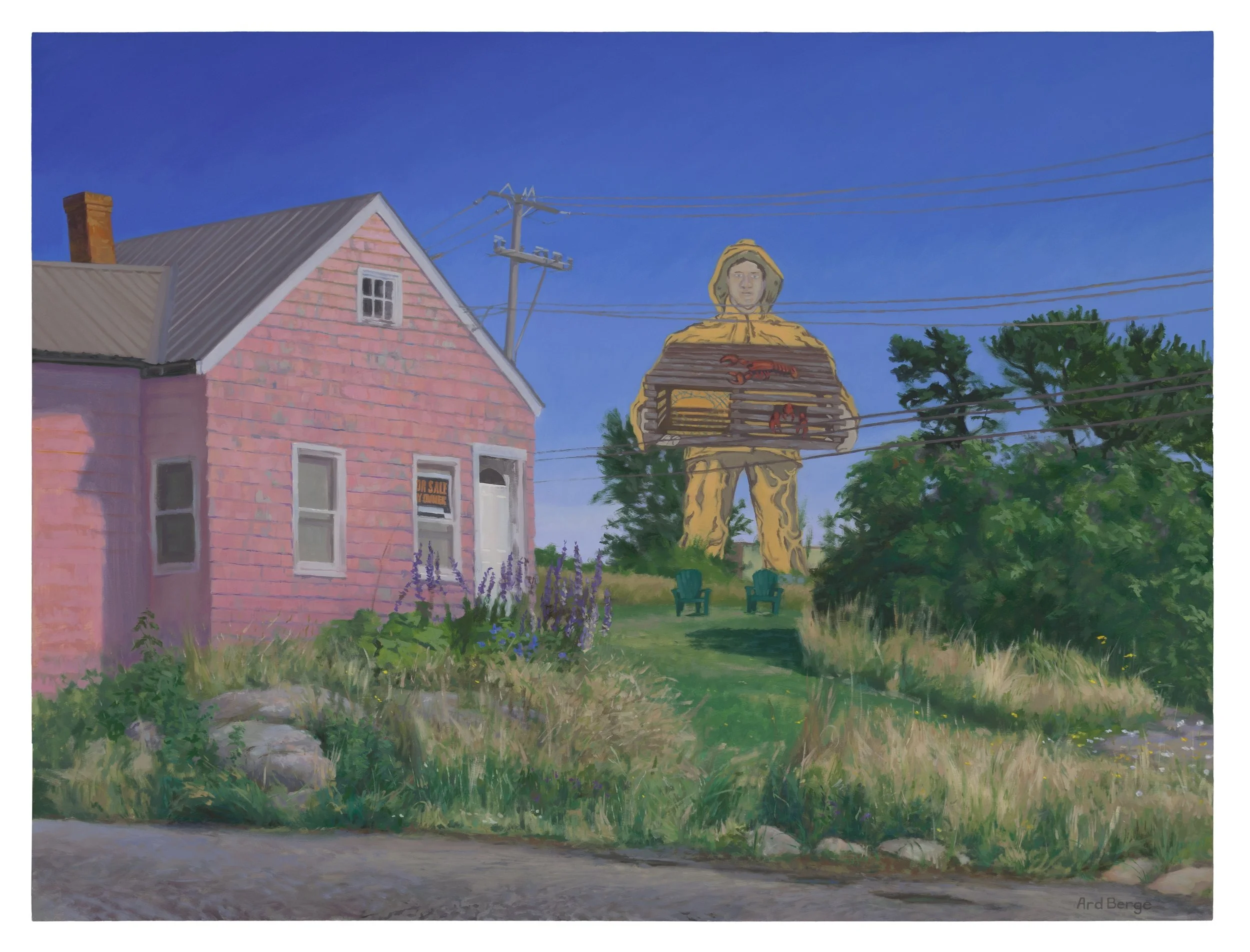 “The Bounty (For Sale by Owner)” August 2012—November 2015, oil on linen, 36“h x 48“w.  Found in the "Nothing Gold Can Stay" series.