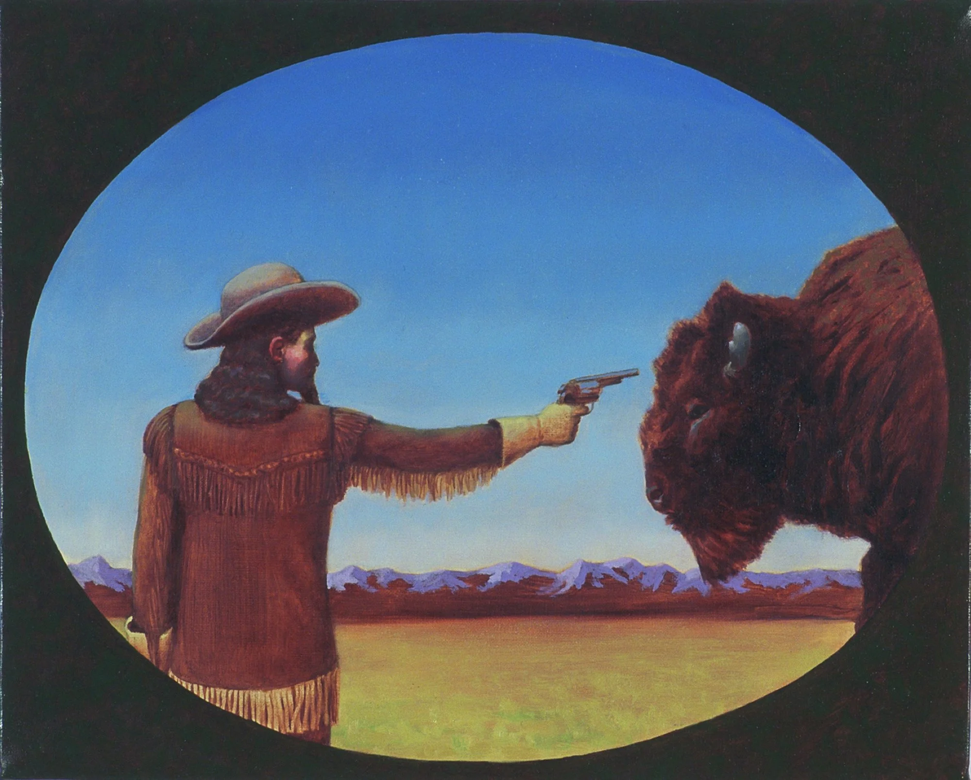 “A Manifestation of Destiny”, August 2007, oil on linen, 8”h x 10”w.  Private collection.