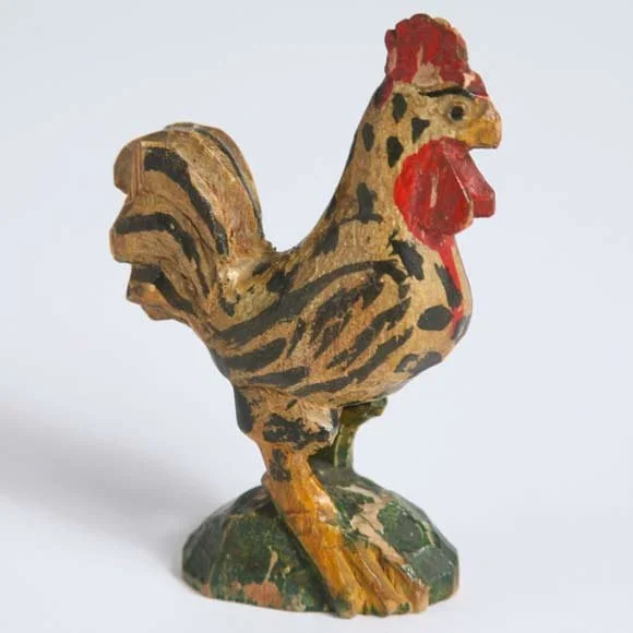 Folk Art Carving of a Rooster