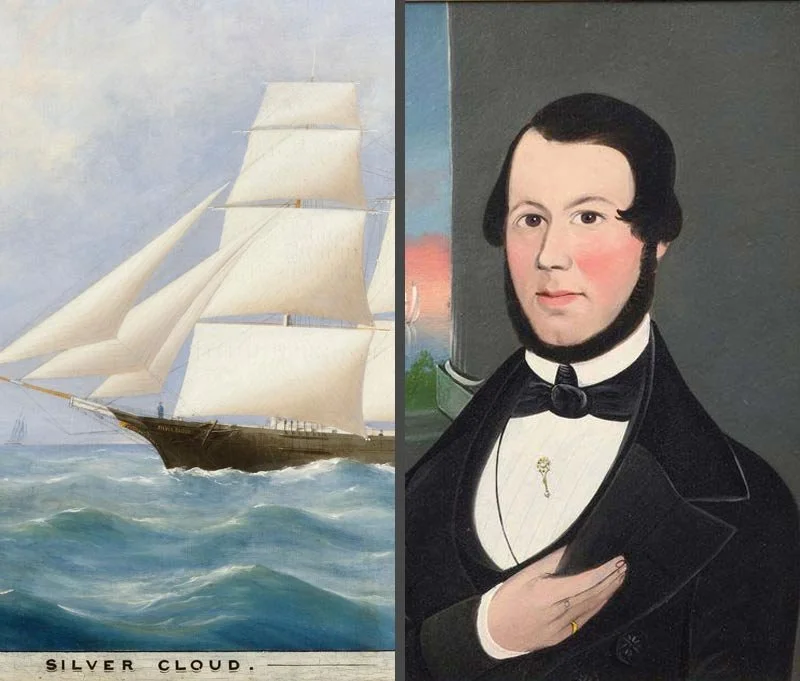 Pair of Paintings: The Silver Cloud and Portrait of Captain Thomas W. Lewis