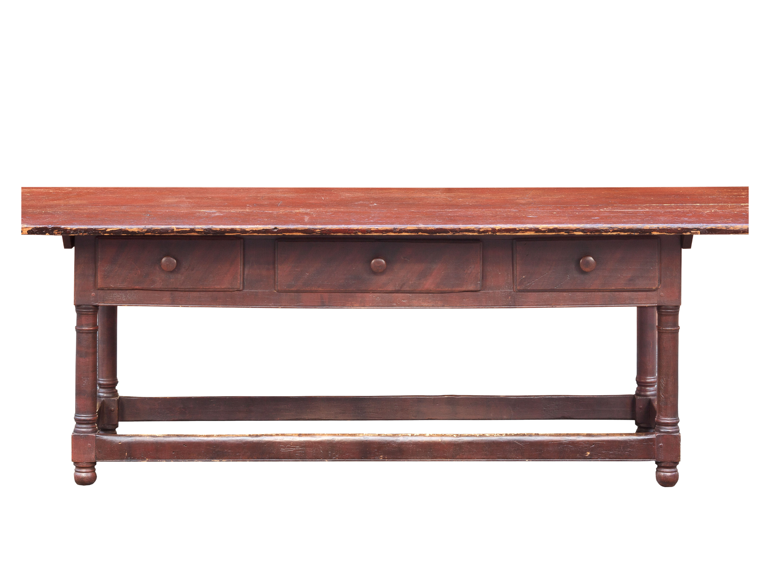 Large Pennsylvania Paint-Decorated Dining Table