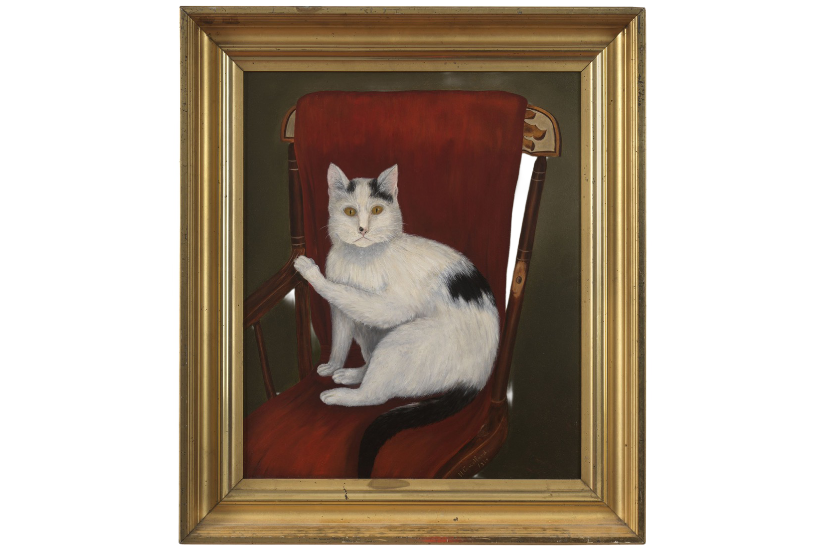 Harriet Guilford, Cat Seated on a One-Armed Rocker