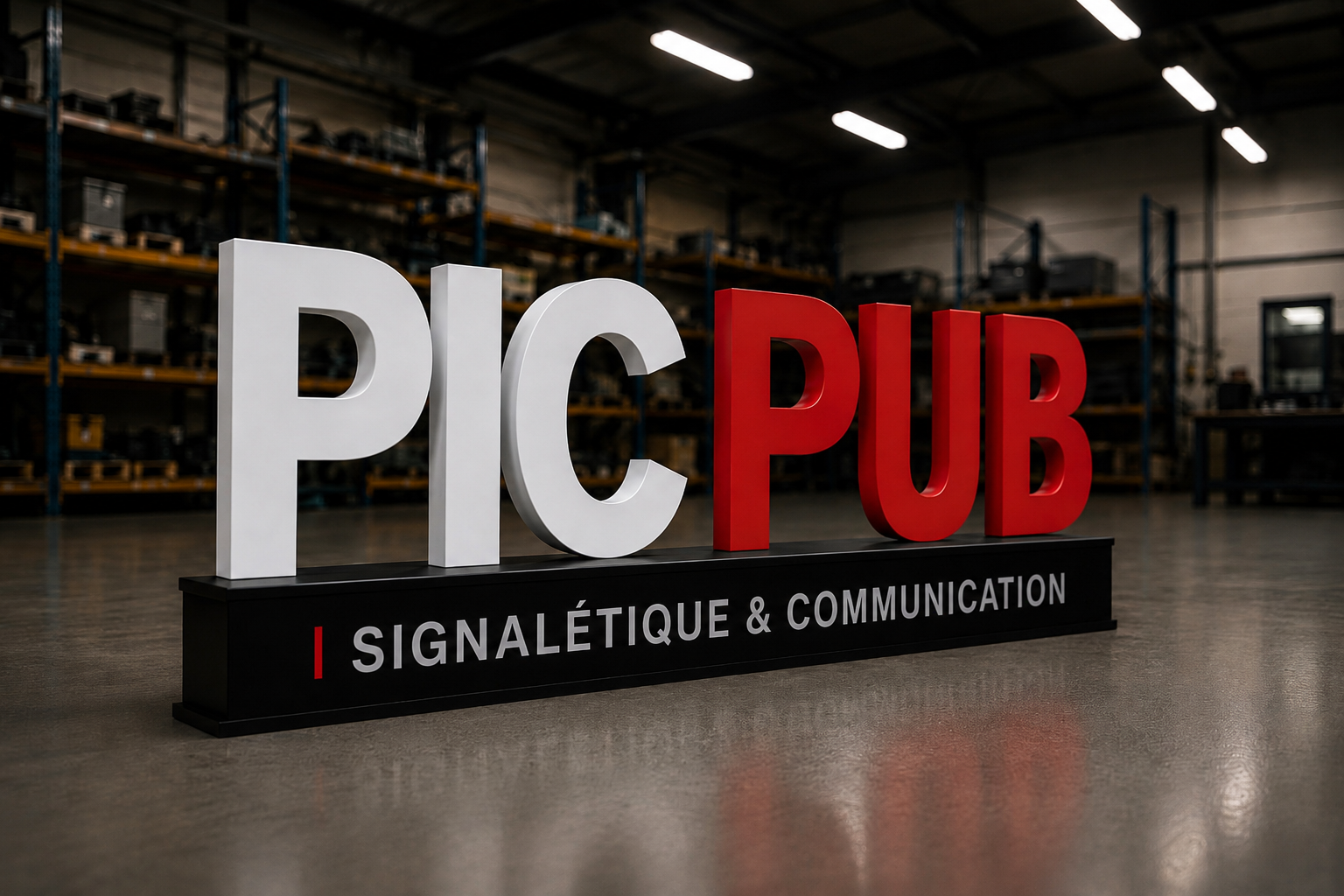 Basée à Fougères, en Bretagne, PIC PUB imagine, conçoit et réalise des logos, des lettres découpées et des identités visuelles qui donnent vie à votre image de marque. Chaque projet naît d’une réflexion sur votre activité, vos valeurs et votre identi
