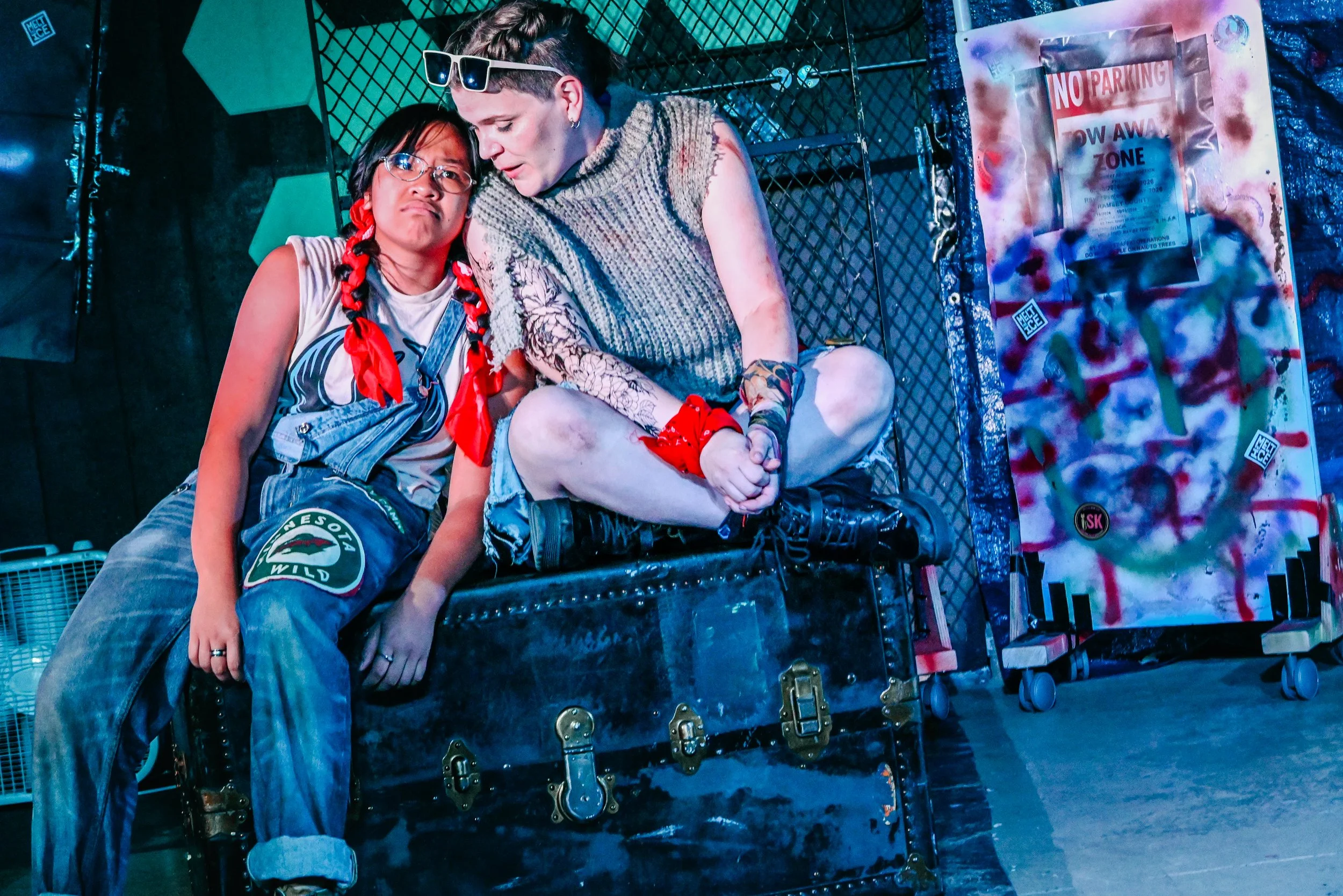 Feste (Jo Ruth Roque) and Maria (Anissa Siobhan)