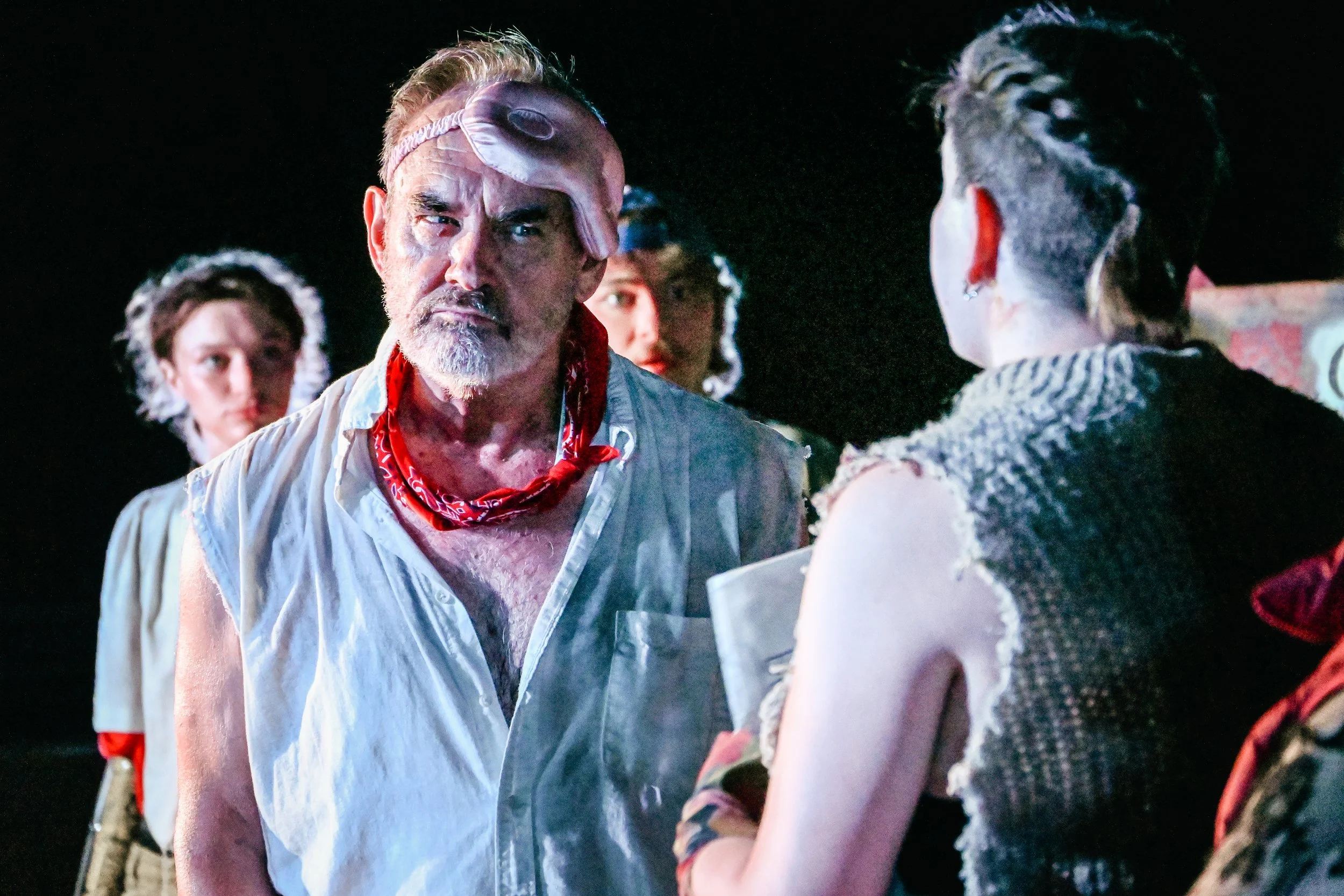 Malvolio (Jeff Goodson) and the Twelfth Night Ensemble
