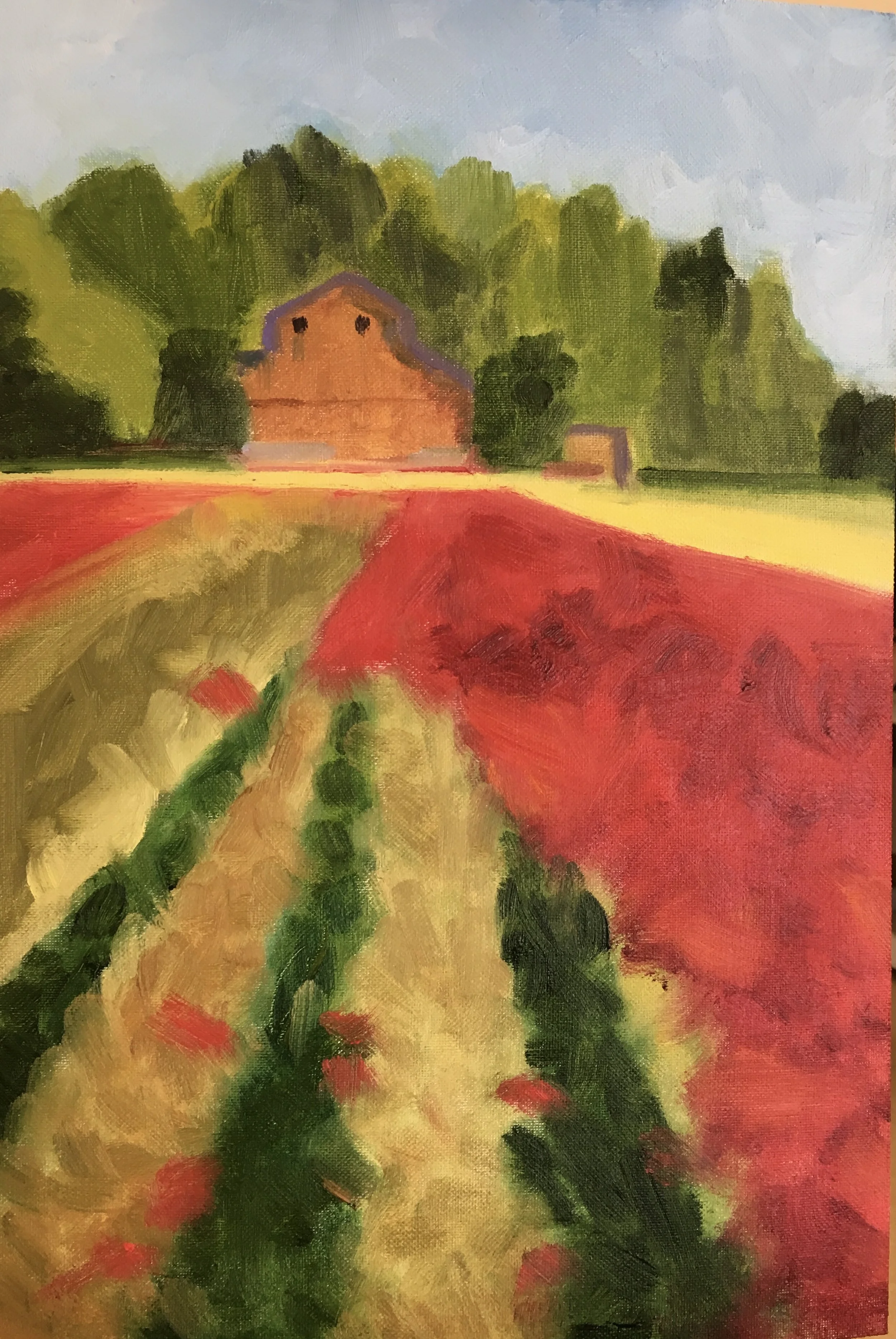 Vineyard Vibes Oil 10x15 $180