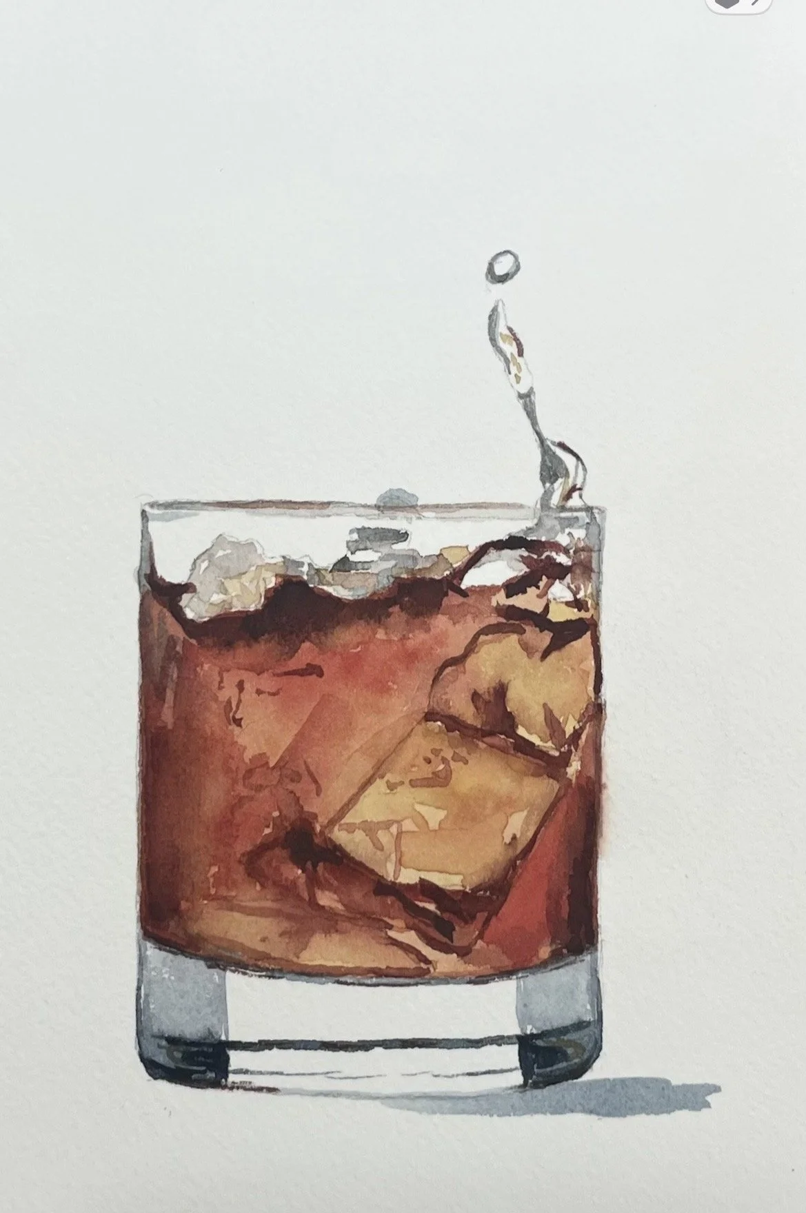 On the Rocks Watercolor 8x10