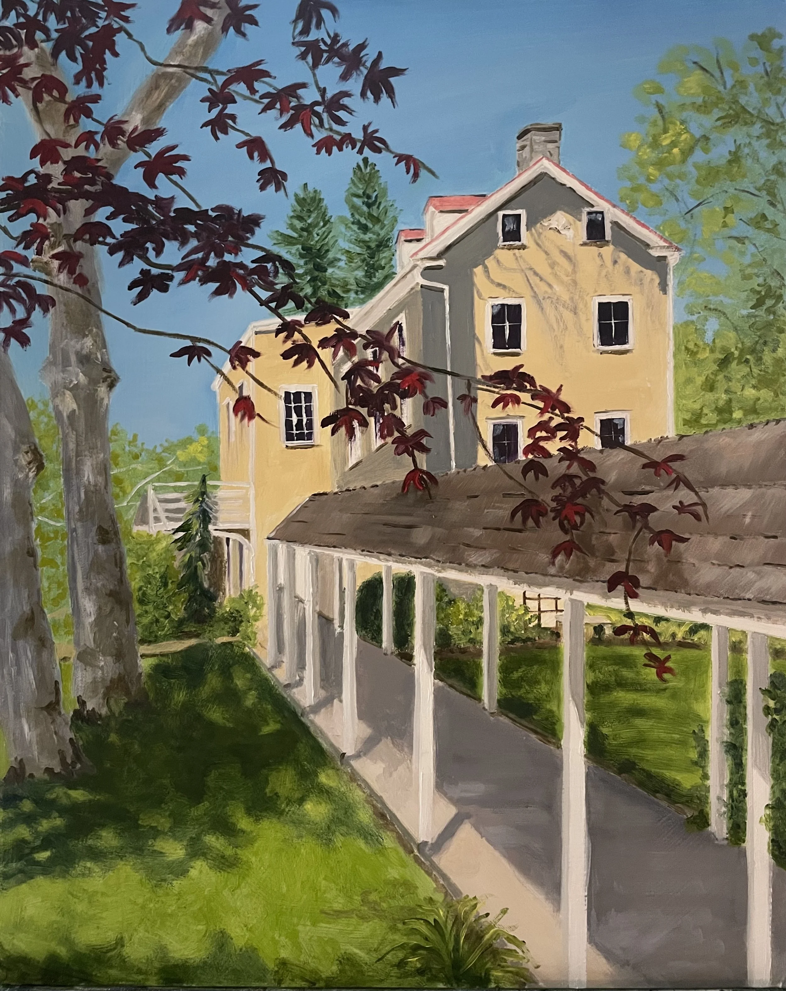 Early Spring at the Washington Building 16x20 Oil
