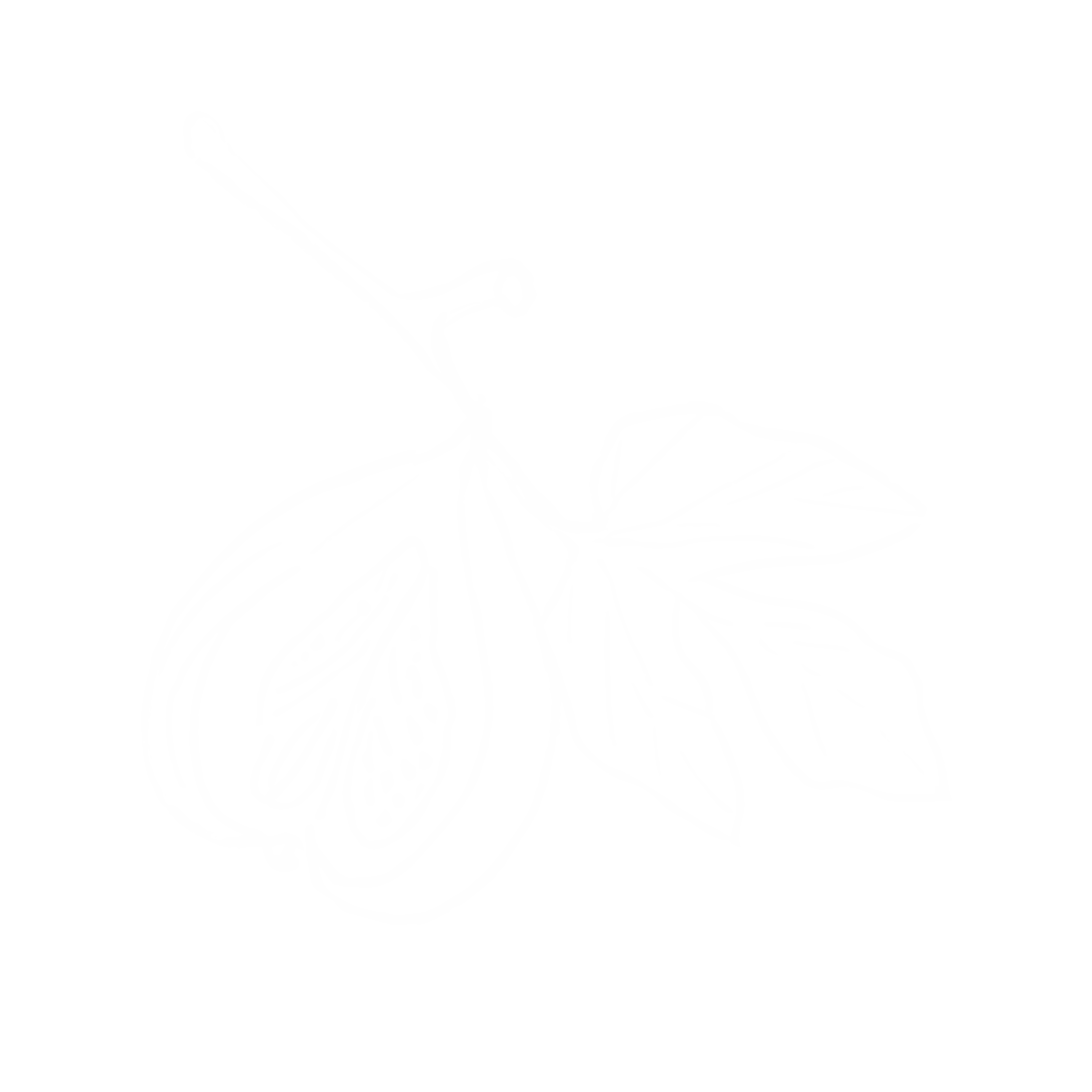 Black and white line drawing of a lemon, with one half cut open revealing the interior, surrounded by lemon leaves on a black background.
