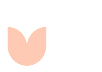 A stylized illustration of a pink flower with two petals.